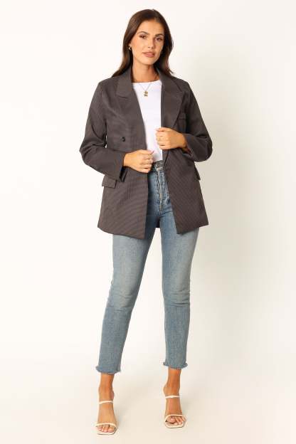 Juliette Blazer - Charcoal-Sunny Prom