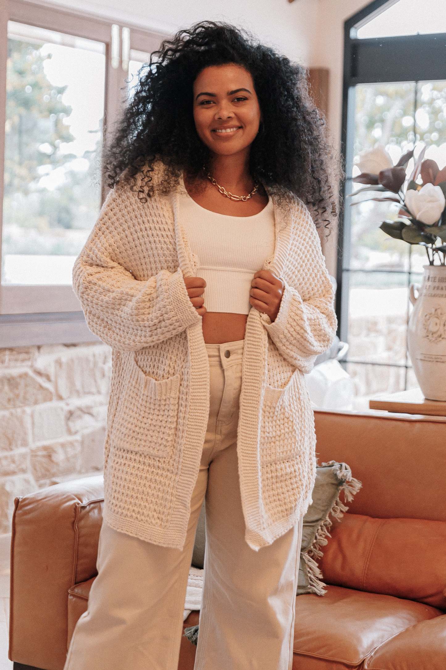 Leyonie Cardigan - Cream-Sunny Prom