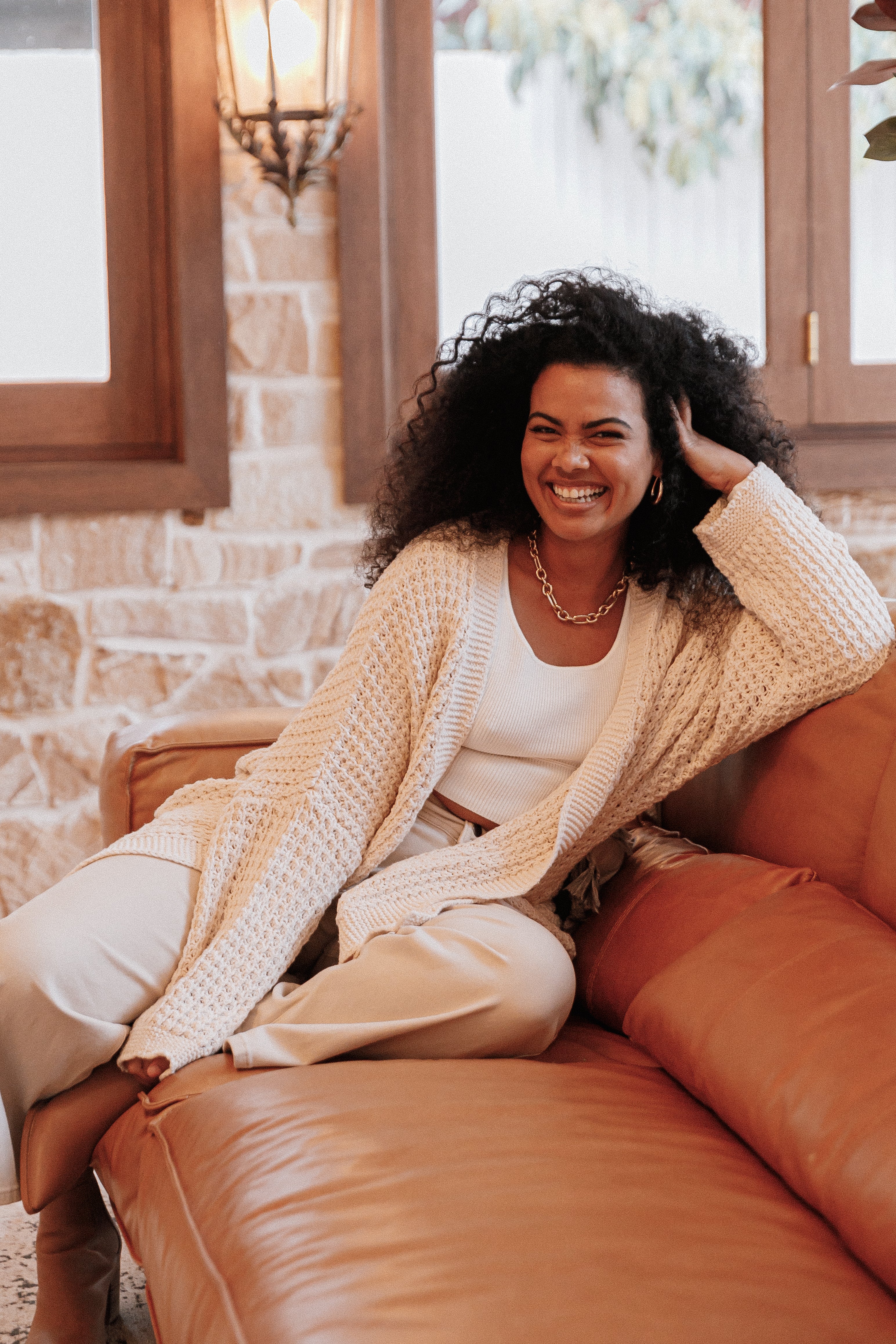 Leyonie Cardigan - Cream-Sunny Prom