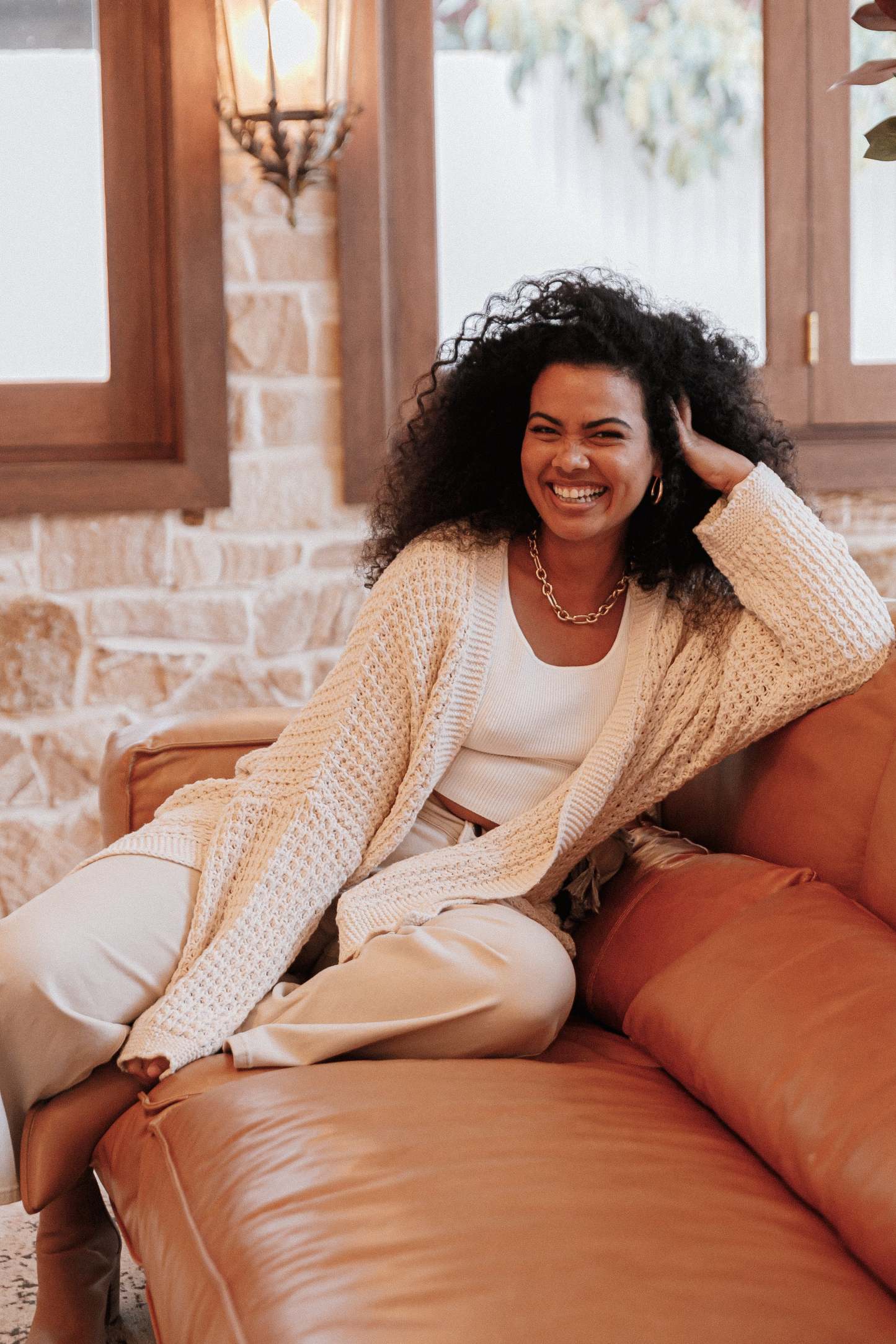 Leyonie Cardigan - Cream-Sunny Prom
