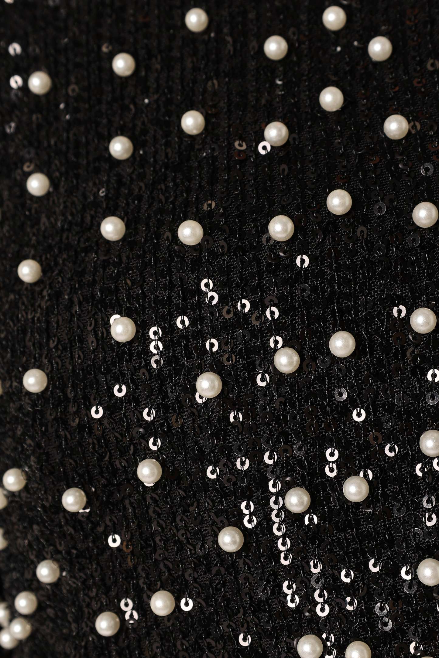 Monica All Over Pearl Crop Jacket - Black-Sunny Prom