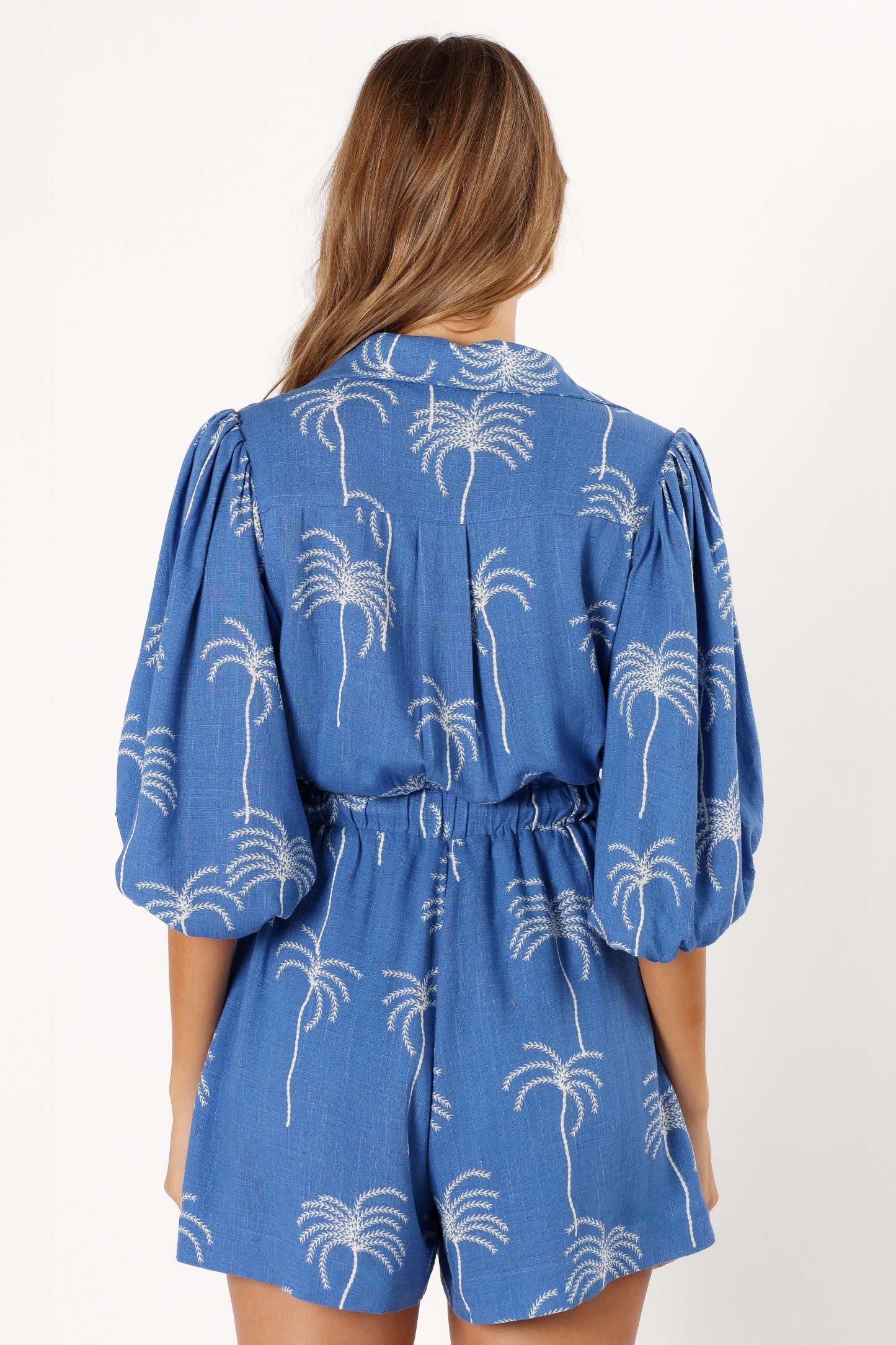 Gina Romper - Blue Print-Sunny Prom