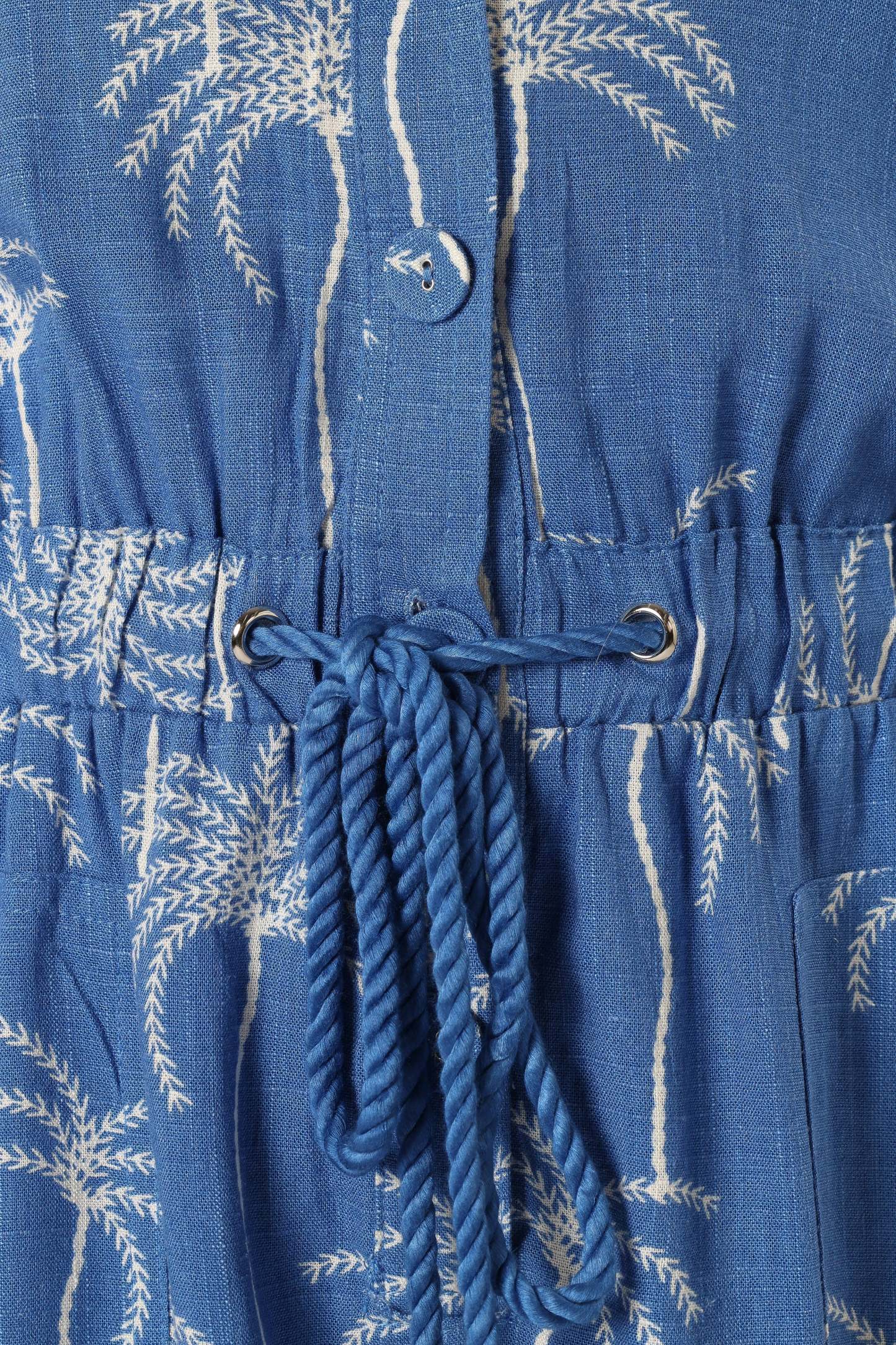 Gina Romper - Blue Print-Sunny Prom