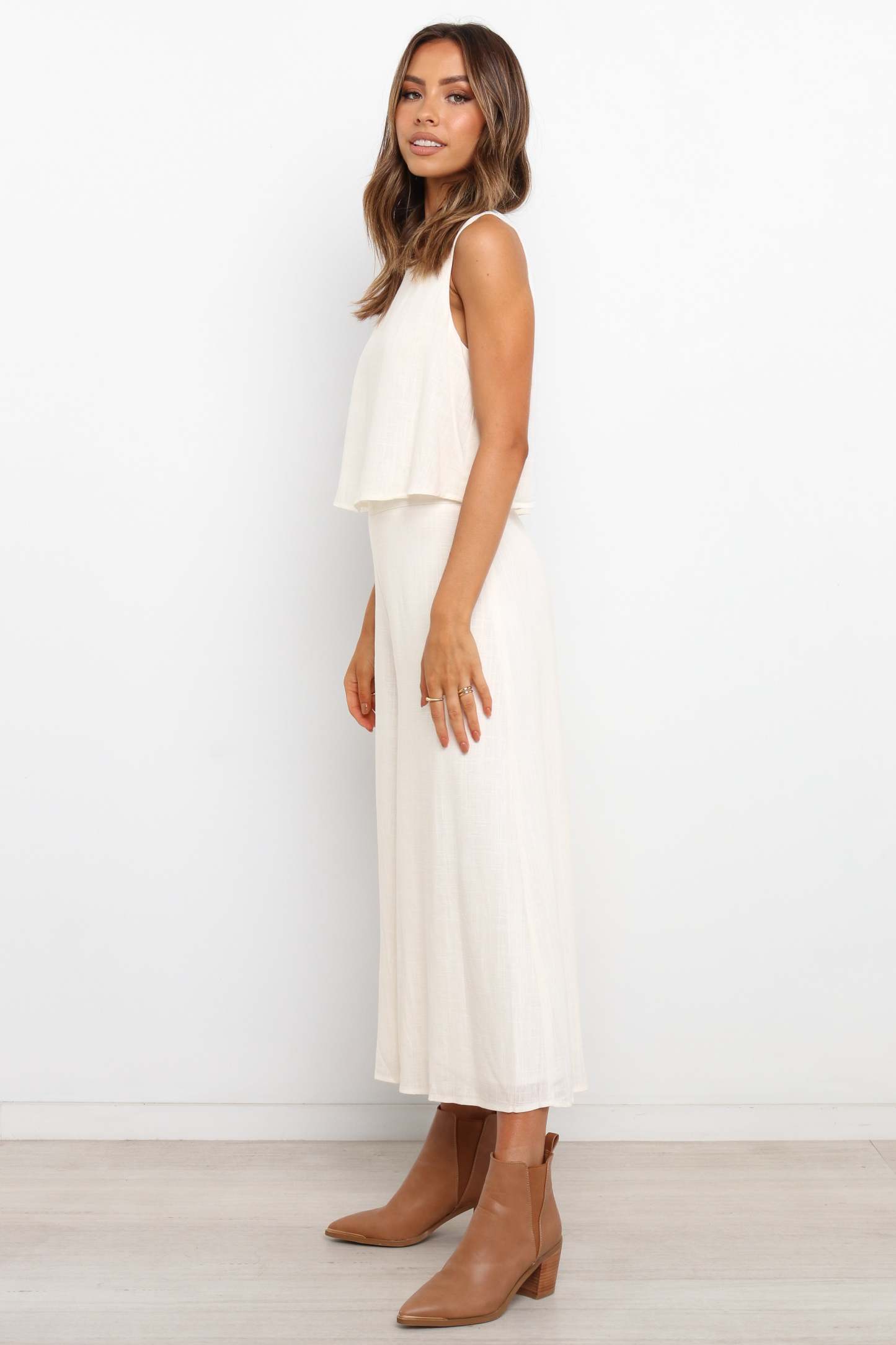 Femme Jumpsuit - White-Sunny Prom