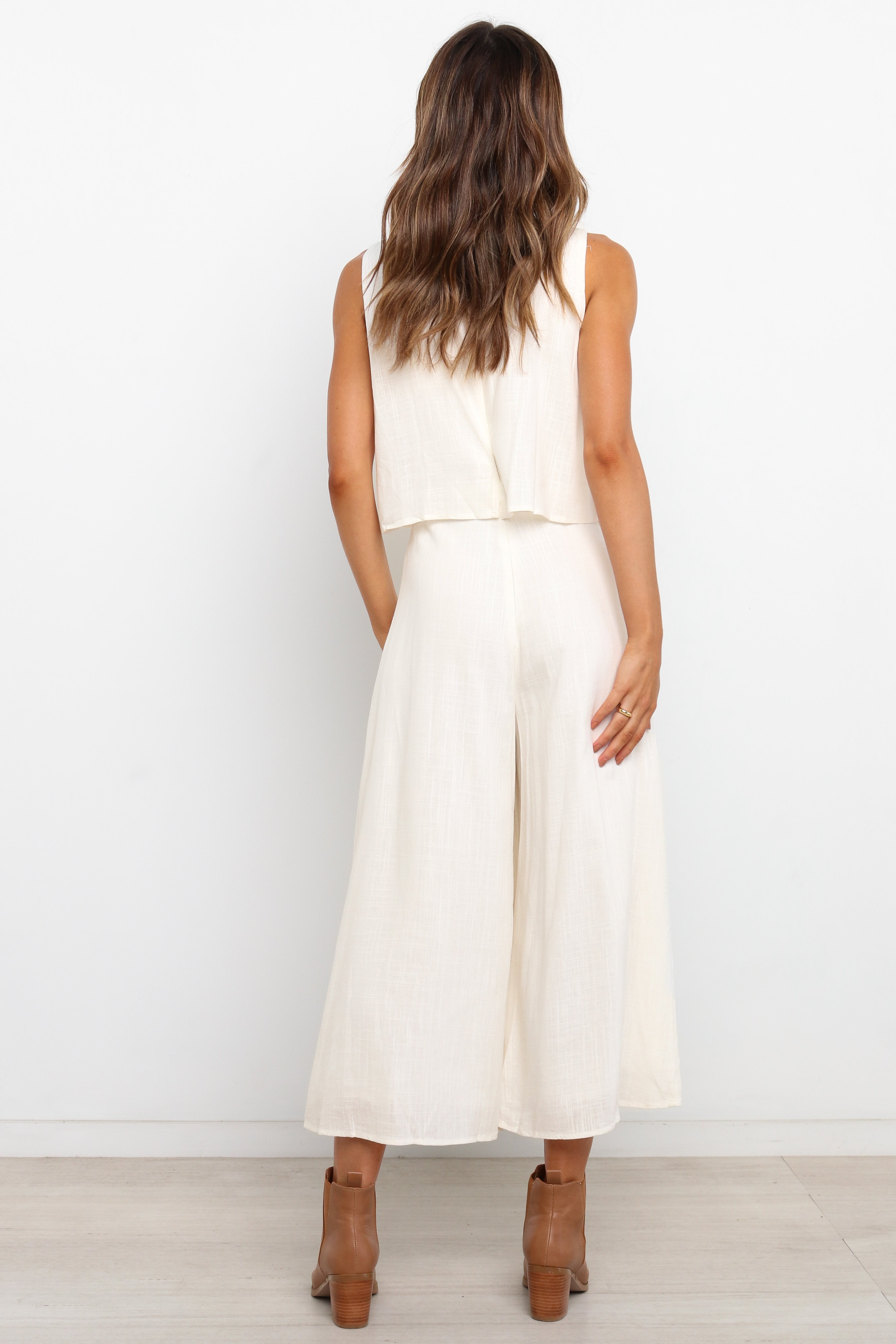 Femme Jumpsuit - White-Sunny Prom