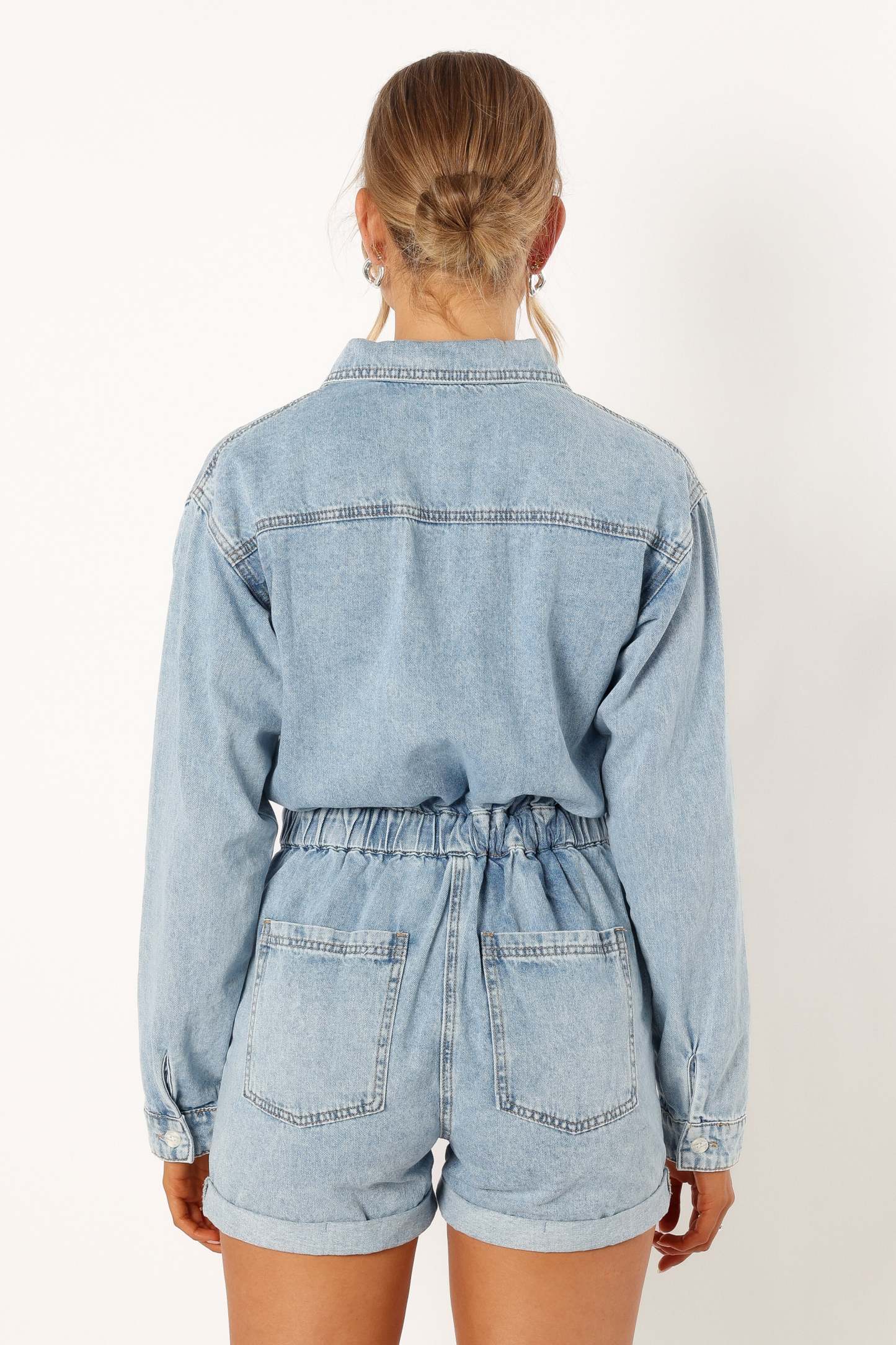 Danielle Romper - Medium Denim-Sunny Prom