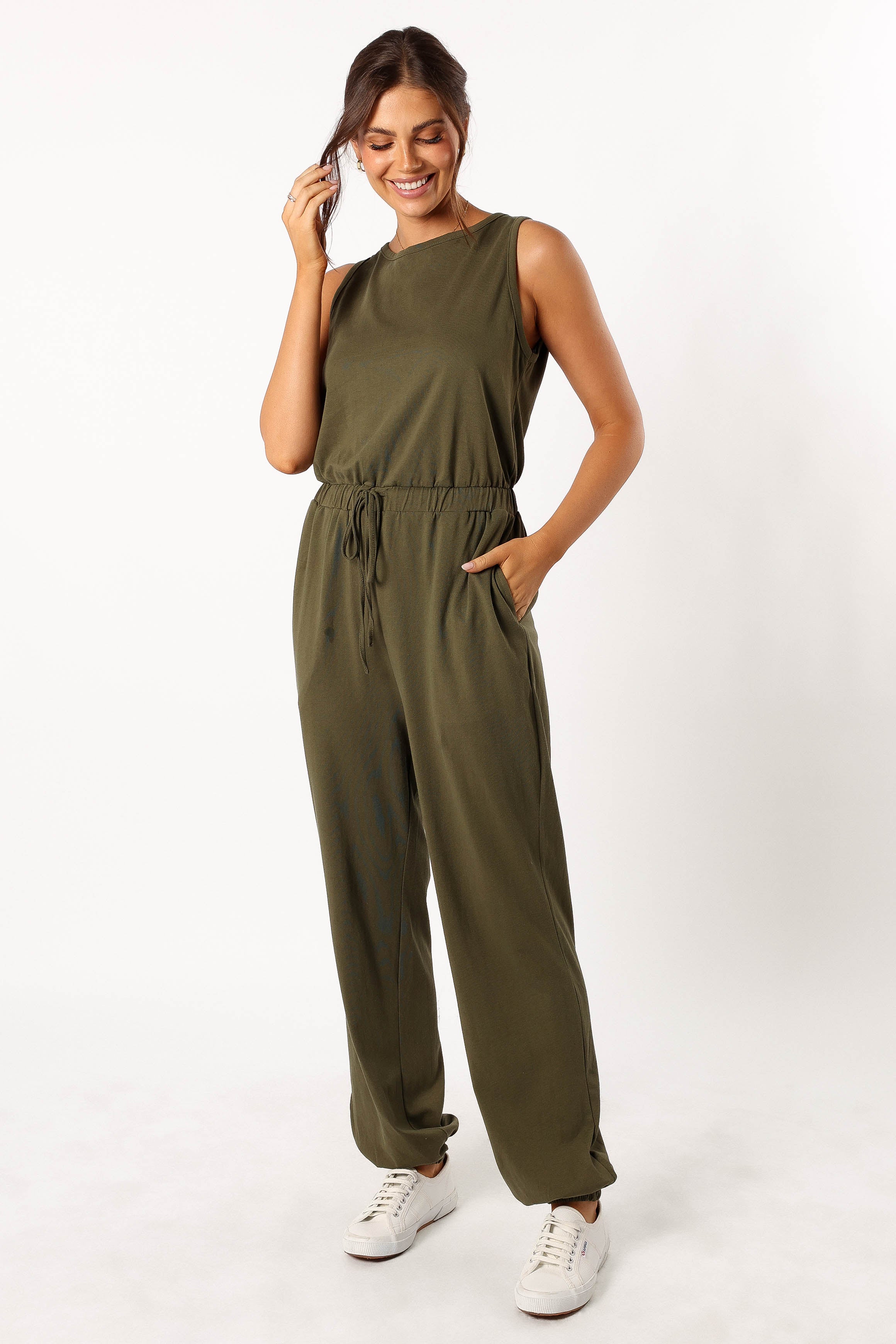 Douglas Jumpsuit - Olive-Sunny Prom