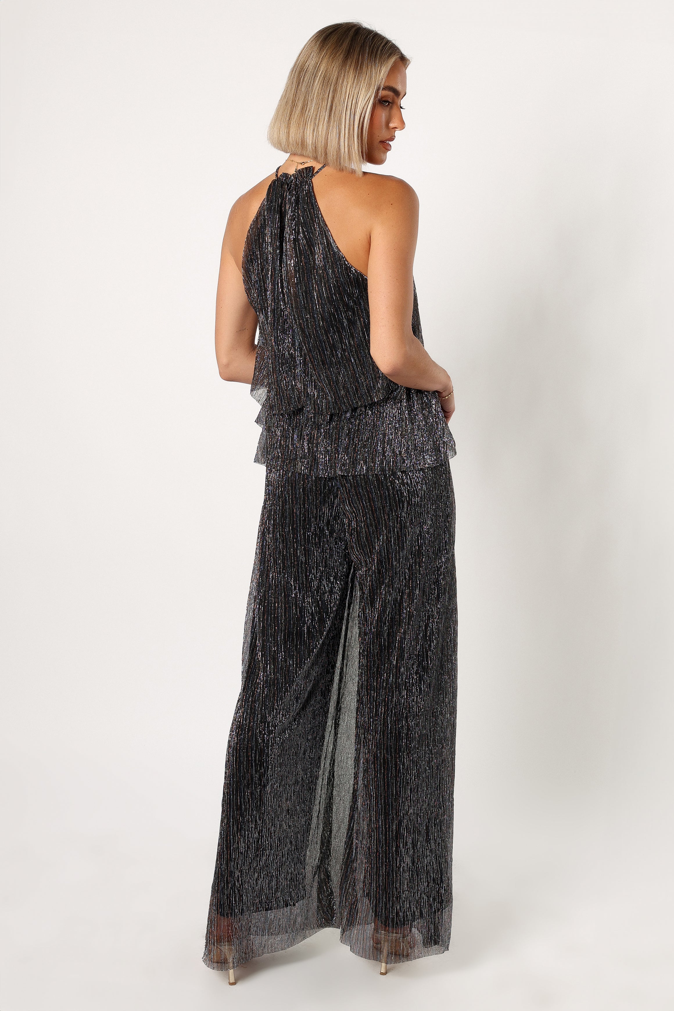 Elly Halter Jumpsuit - Black-Sunny Prom