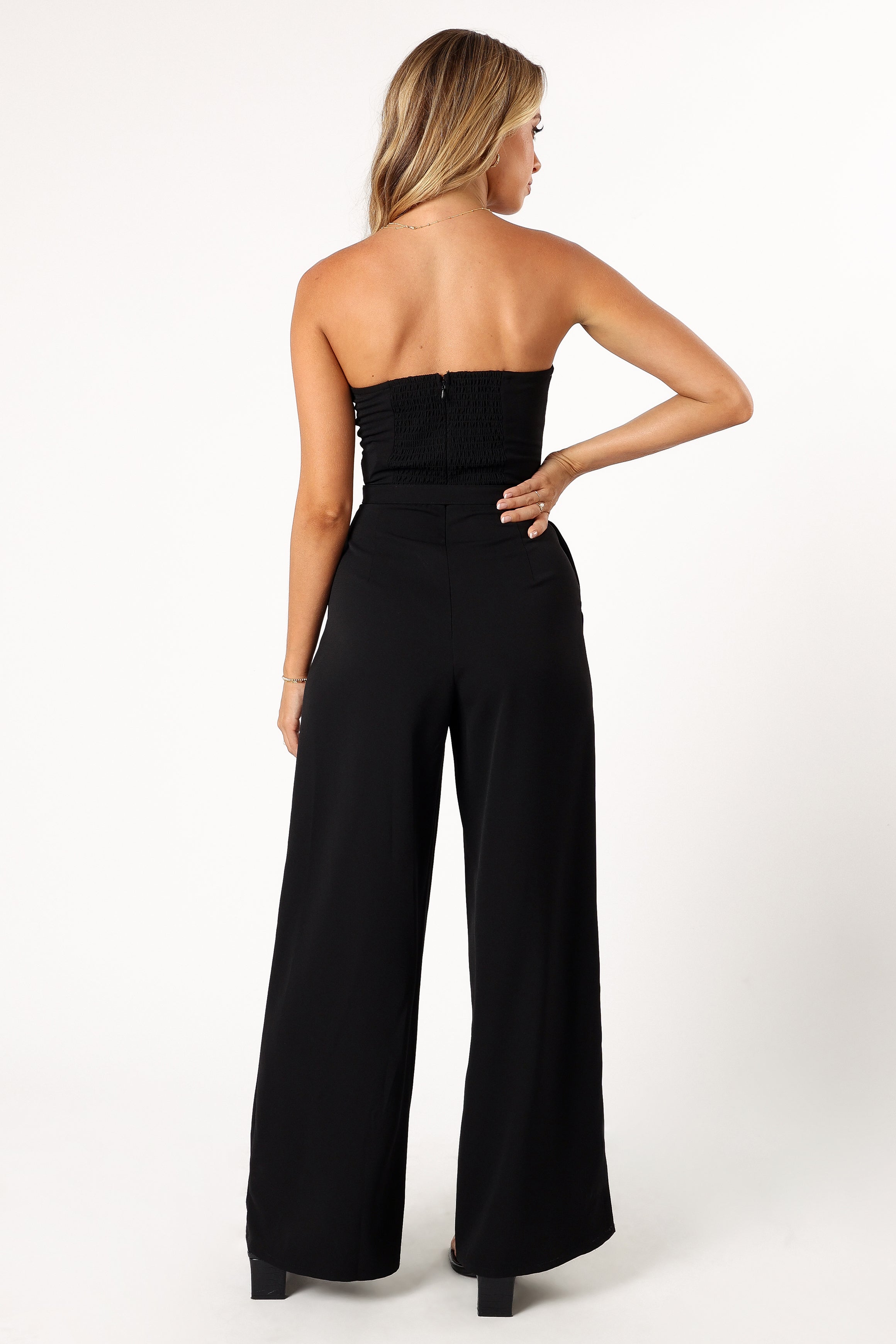 Hansen Strapless Jumpsuit - Black-Sunny Prom