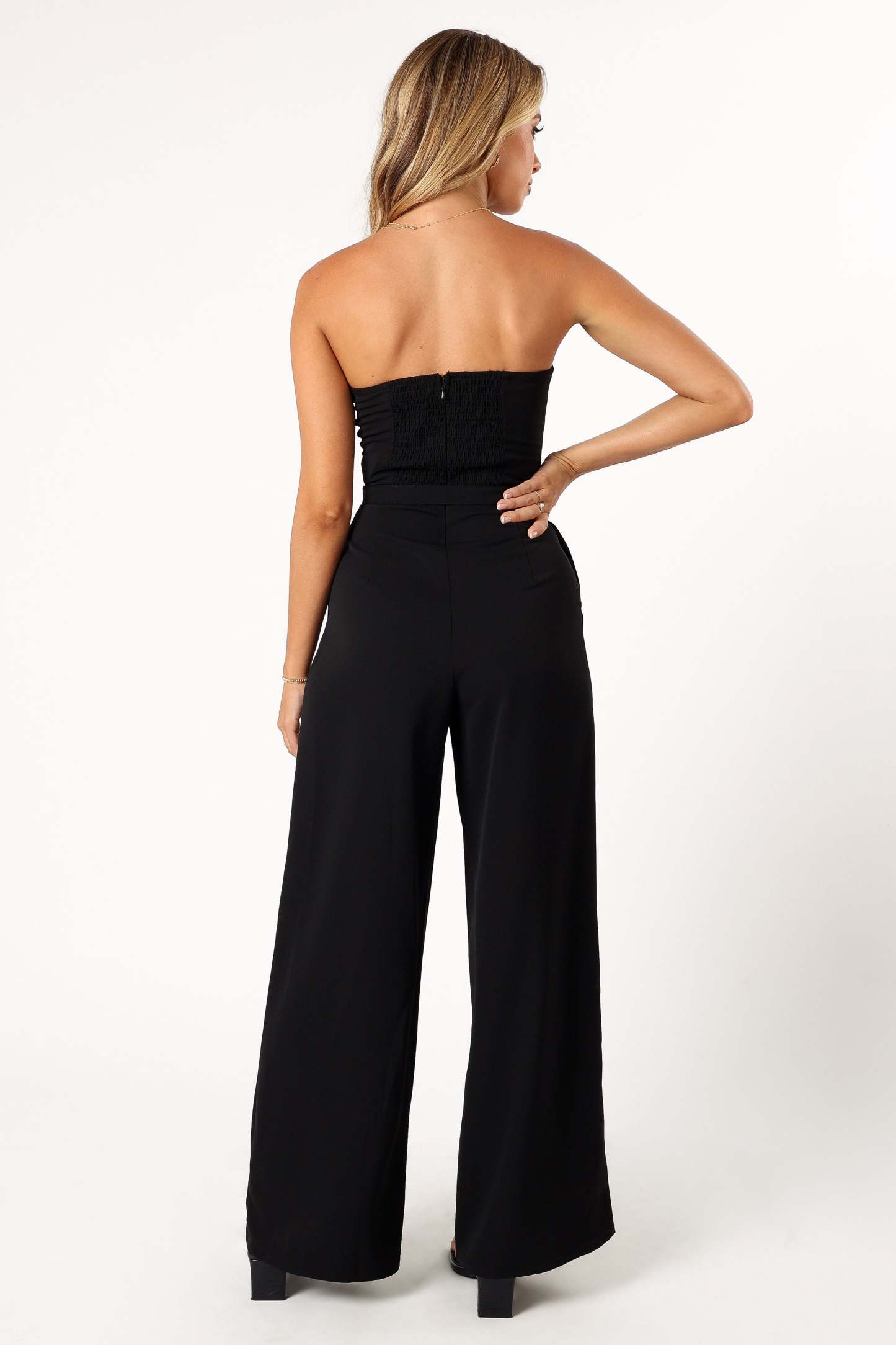 Hansen Strapless Jumpsuit - Black-Sunny Prom