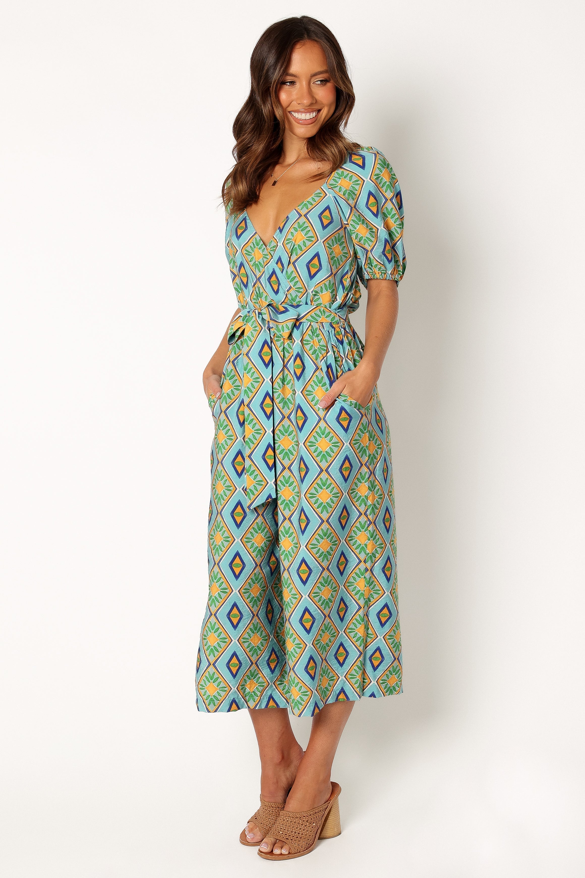 Hermione Wide Leg Jumpsuit - Blue-Sunny Prom