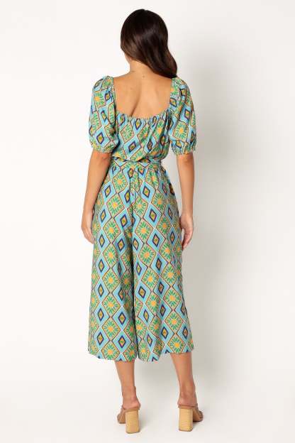 Hermione Wide Leg Jumpsuit - Blue-Sunny Prom