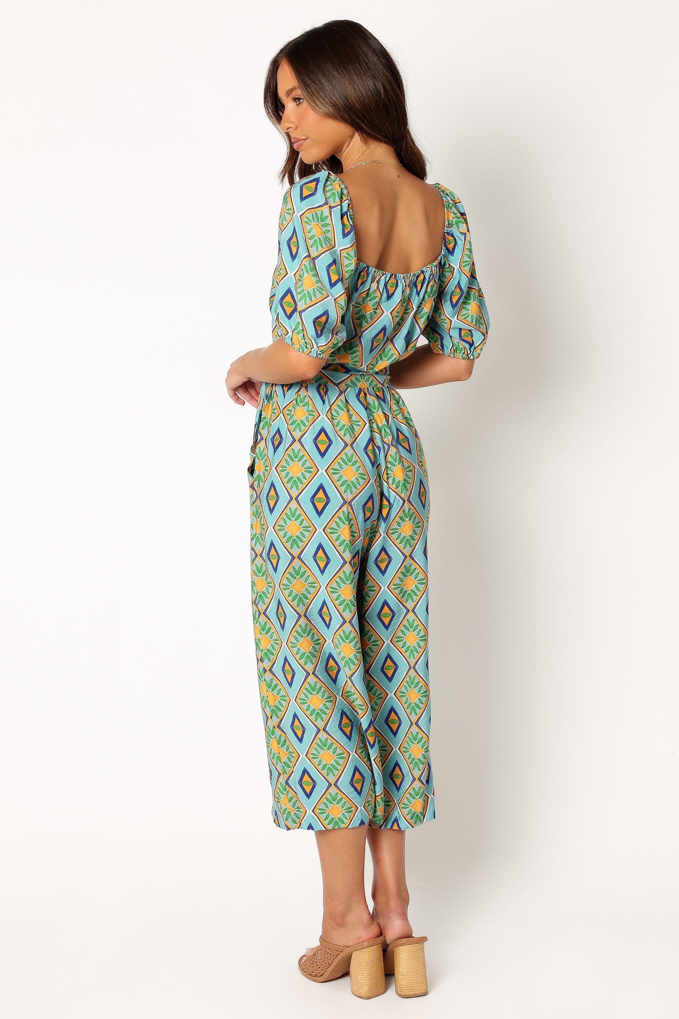 Hermione Wide Leg Jumpsuit - Blue-Sunny Prom