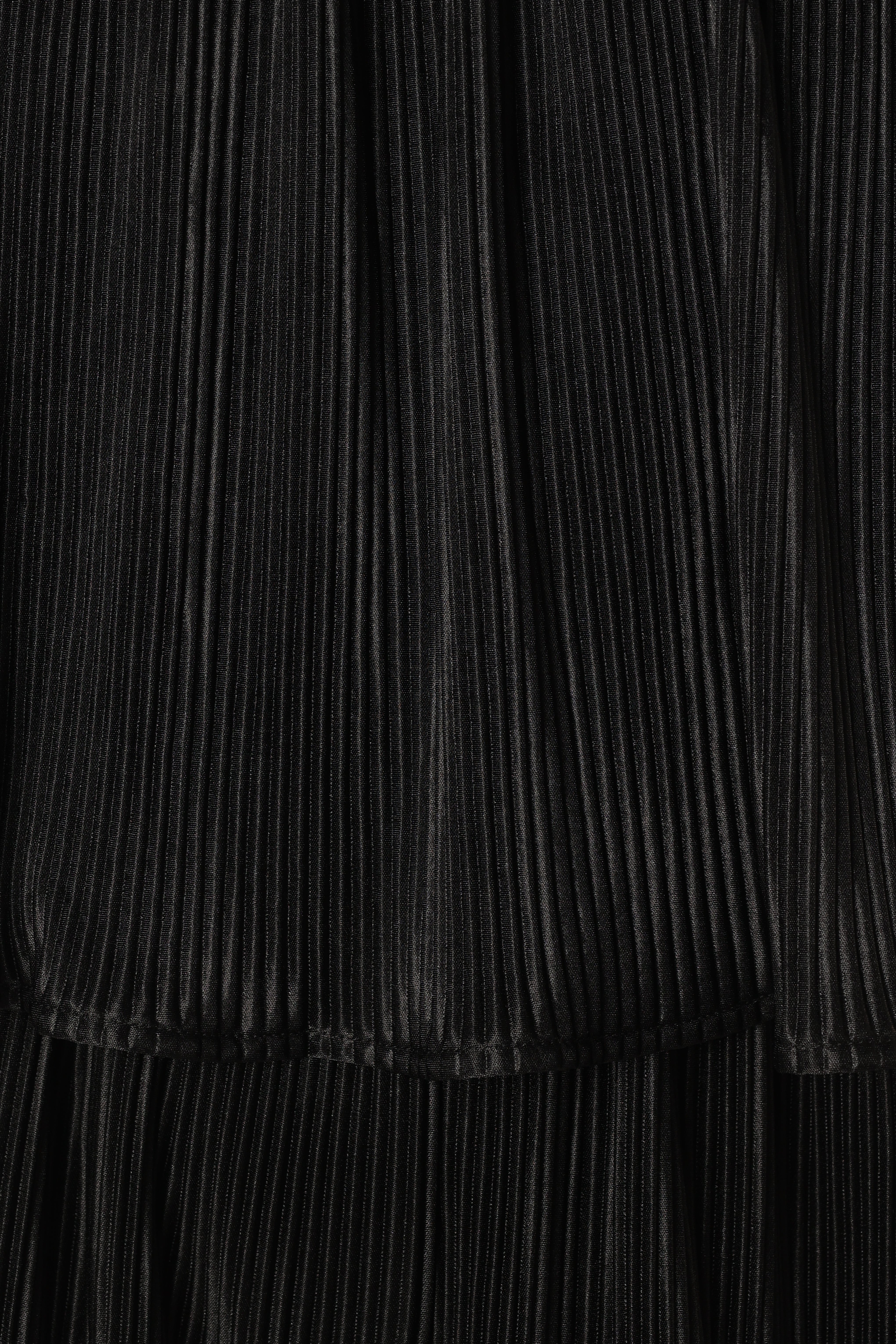 Jillian Plisse Jumpsuit - Black-Sunny Prom