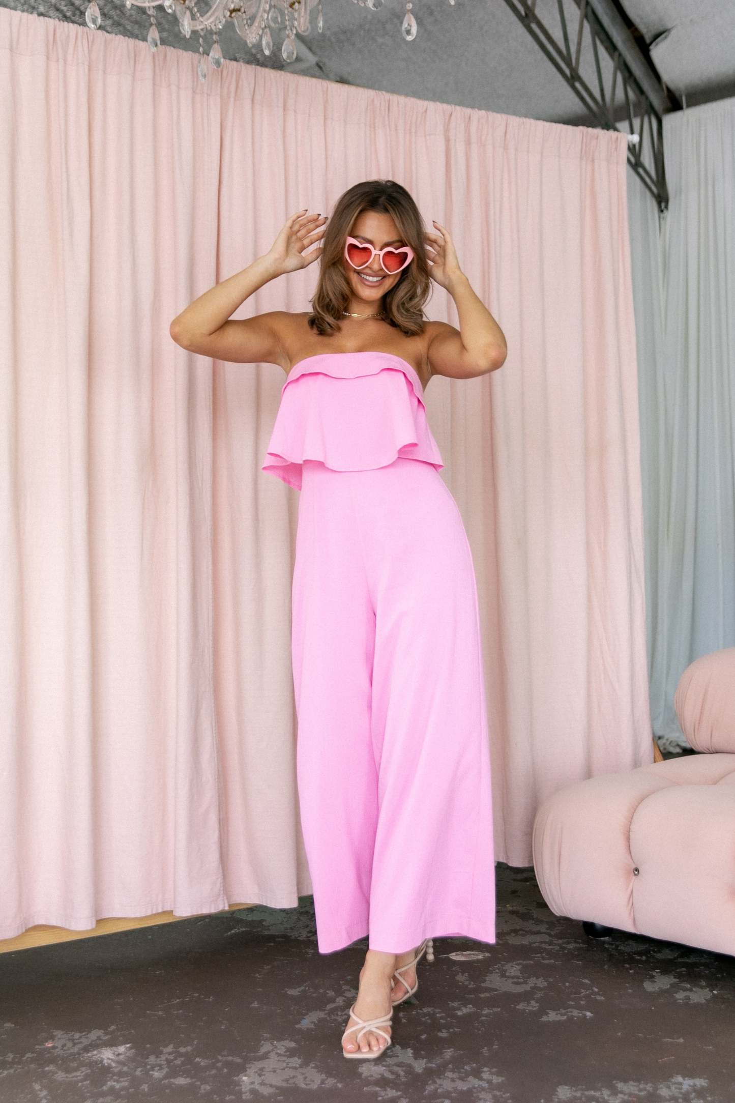 Katia Jumpsuit - Light Pink-Sunny Prom