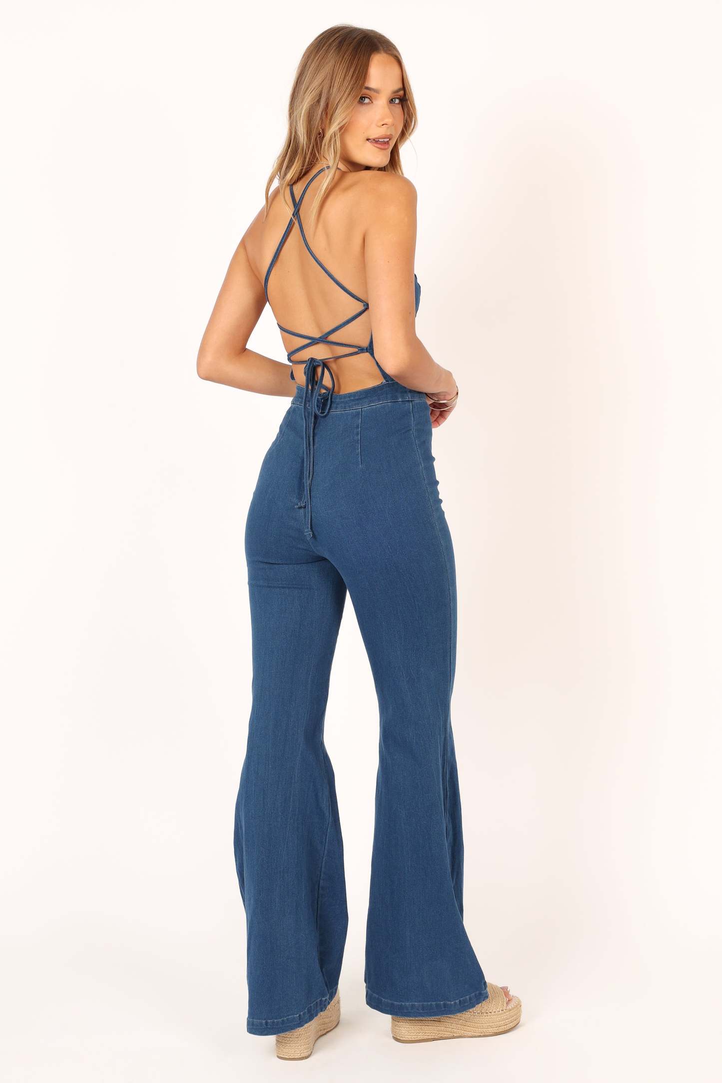 Kayla Denim Jumpsuit - Medium Indigo-Sunny Prom