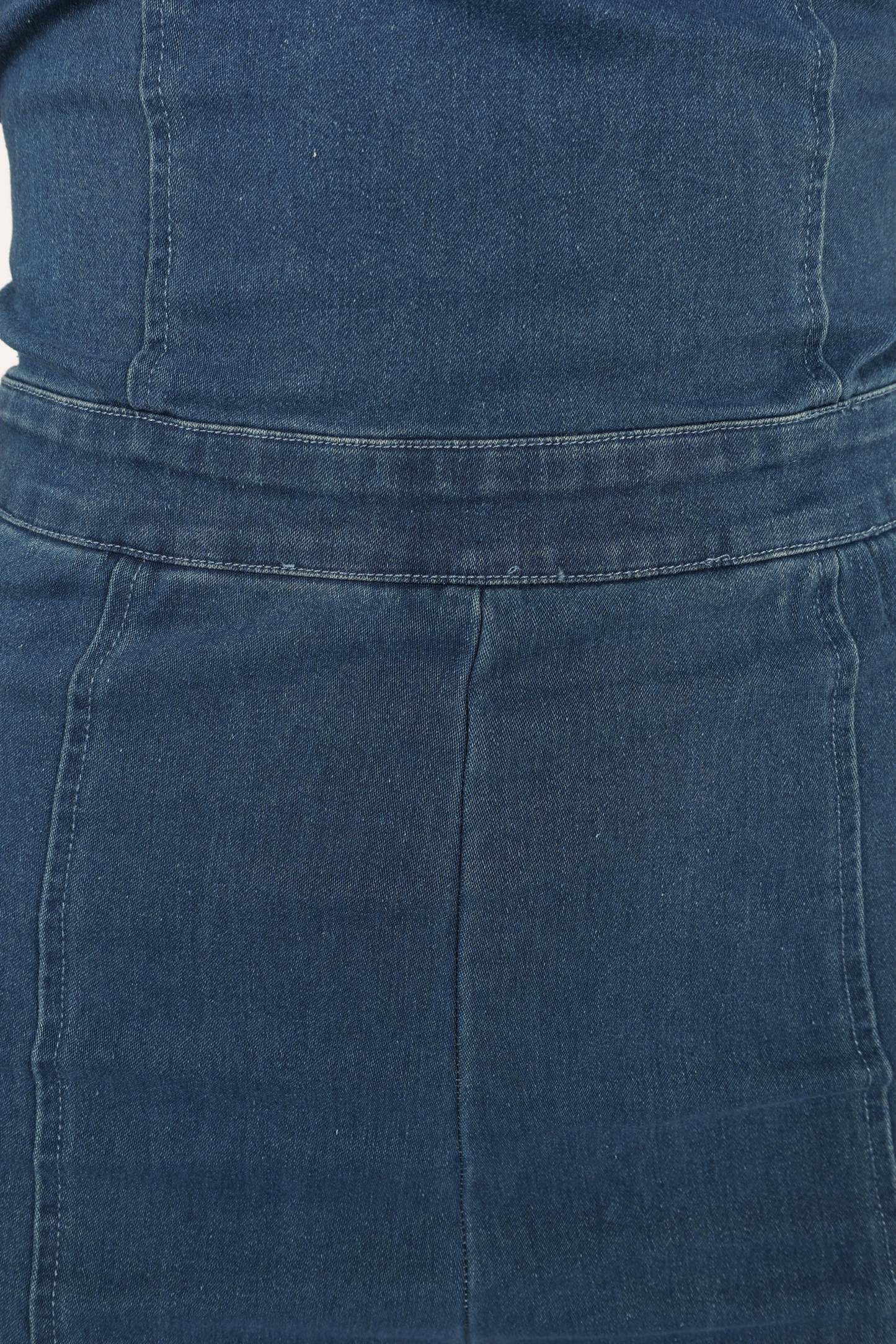 Kayla Denim Jumpsuit - Medium Indigo-Sunny Prom