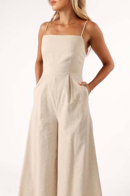 Lila Jumpsuit - Oatmeal-Sunny Prom