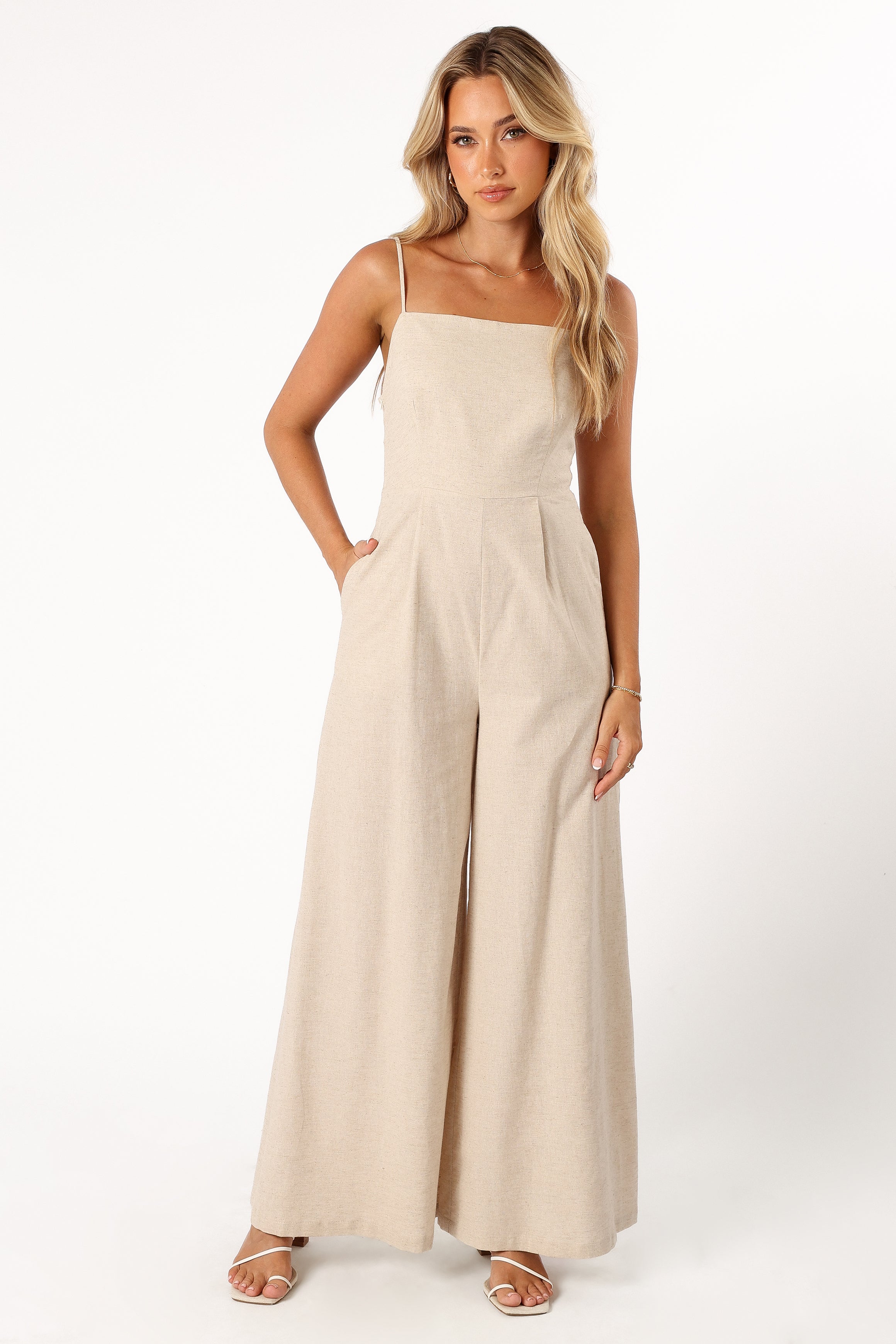 Lila Jumpsuit - Oatmeal-Sunny Prom
