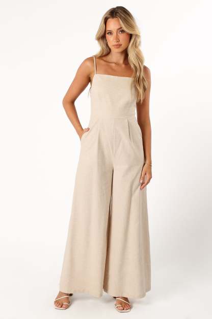 Lila Jumpsuit - Oatmeal-Sunny Prom
