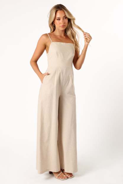 Lila Jumpsuit - Oatmeal-Sunny Prom