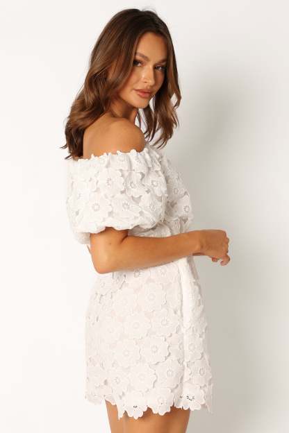 Lilly Romper - White-Sunny Prom
