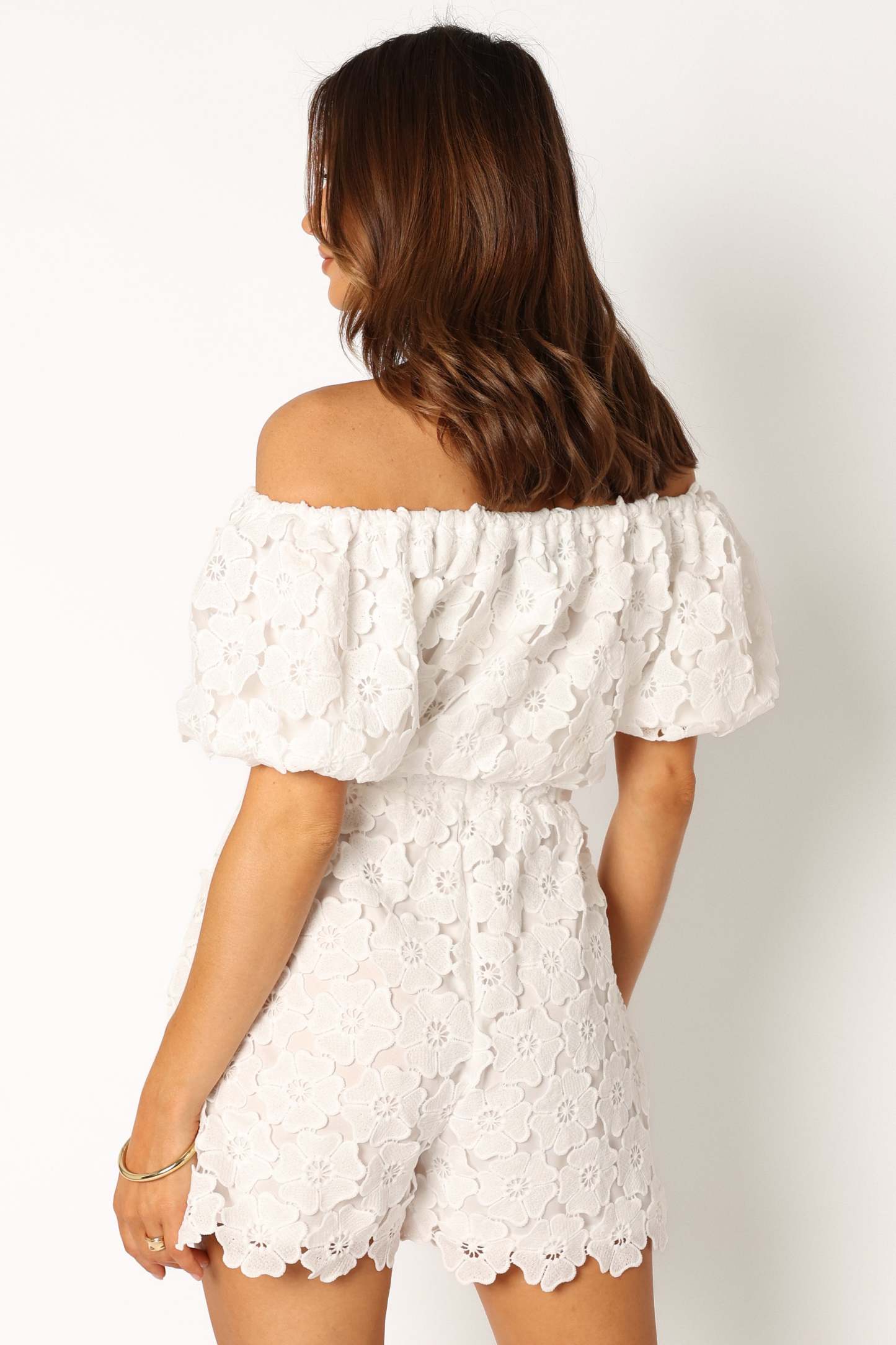 Lilly Romper - White-Sunny Prom
