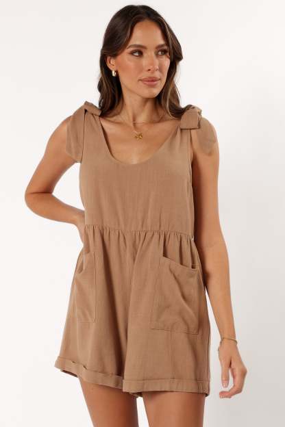 Lindy Romper - Mocha-Sunny Prom