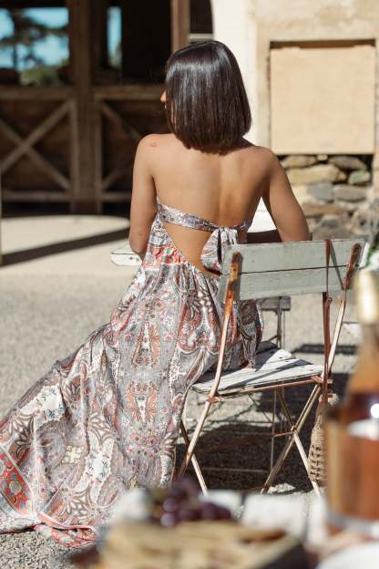 Sarah Strapless Jumpsuit - Multi-Sunny Prom