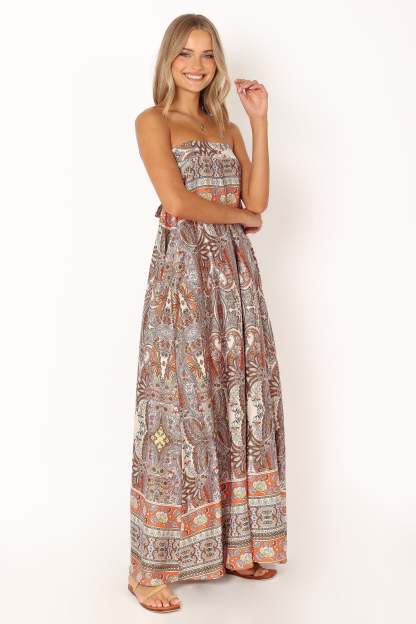 Sarah Strapless Jumpsuit - Multi-Sunny Prom