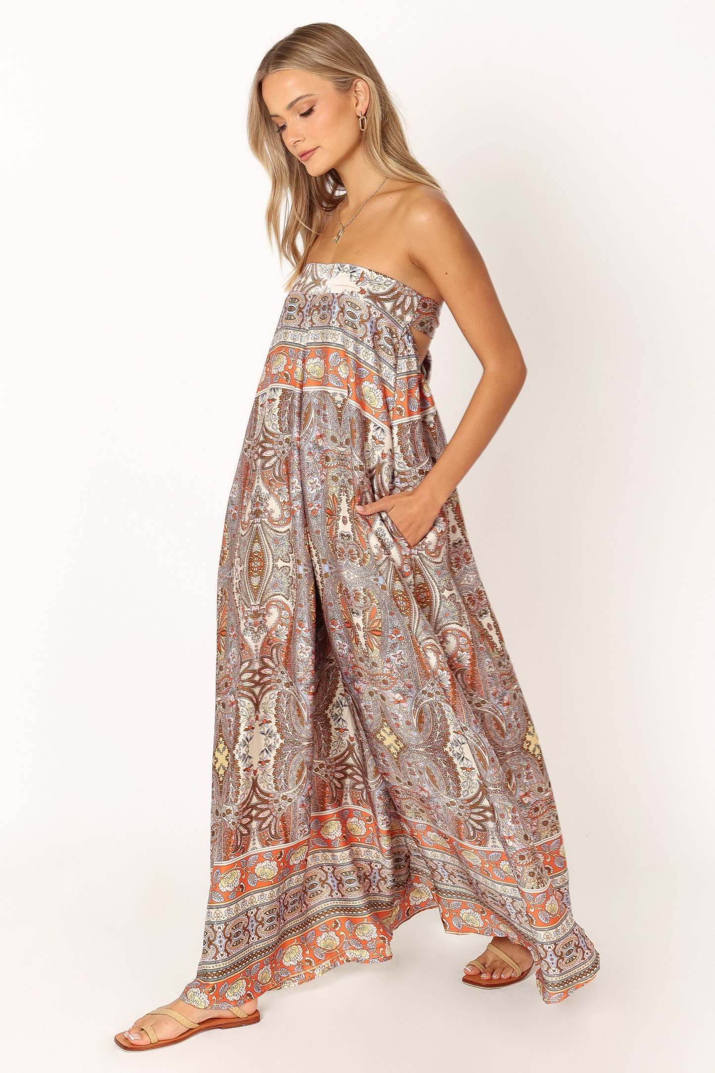 Sarah Strapless Jumpsuit - Multi-Sunny Prom