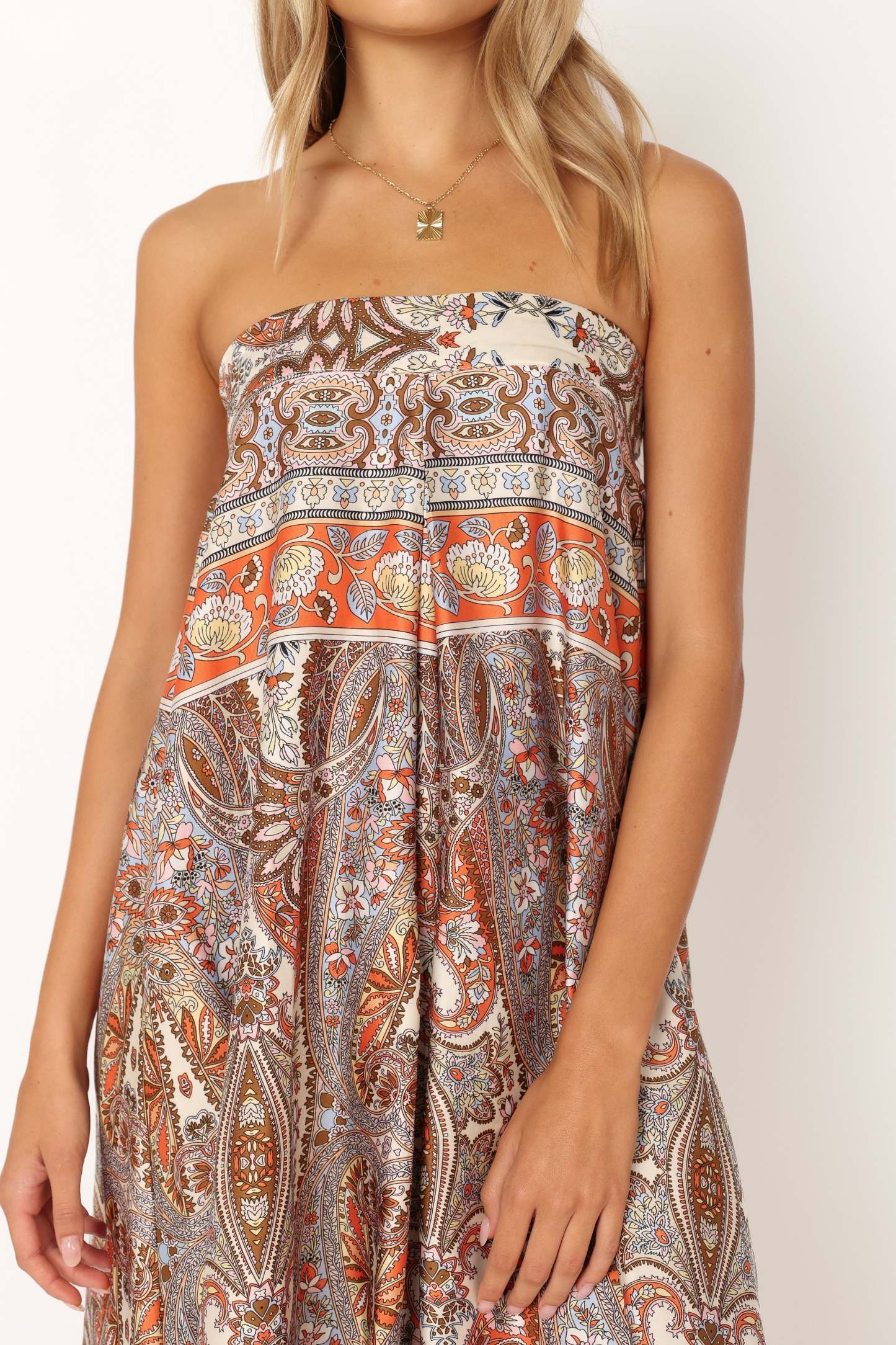 Sarah Strapless Jumpsuit - Multi-Sunny Prom