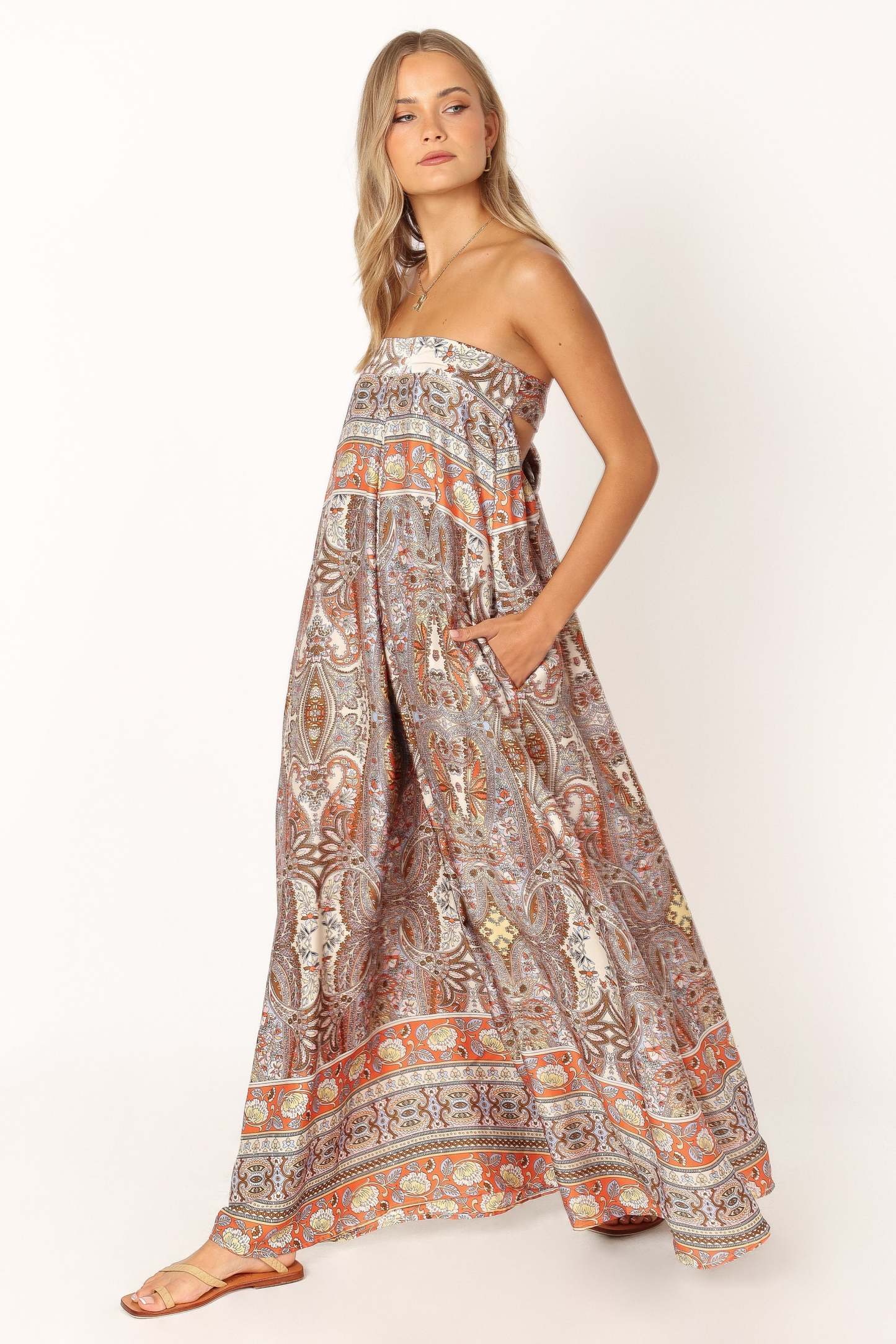 Sarah Strapless Jumpsuit - Multi-Sunny Prom