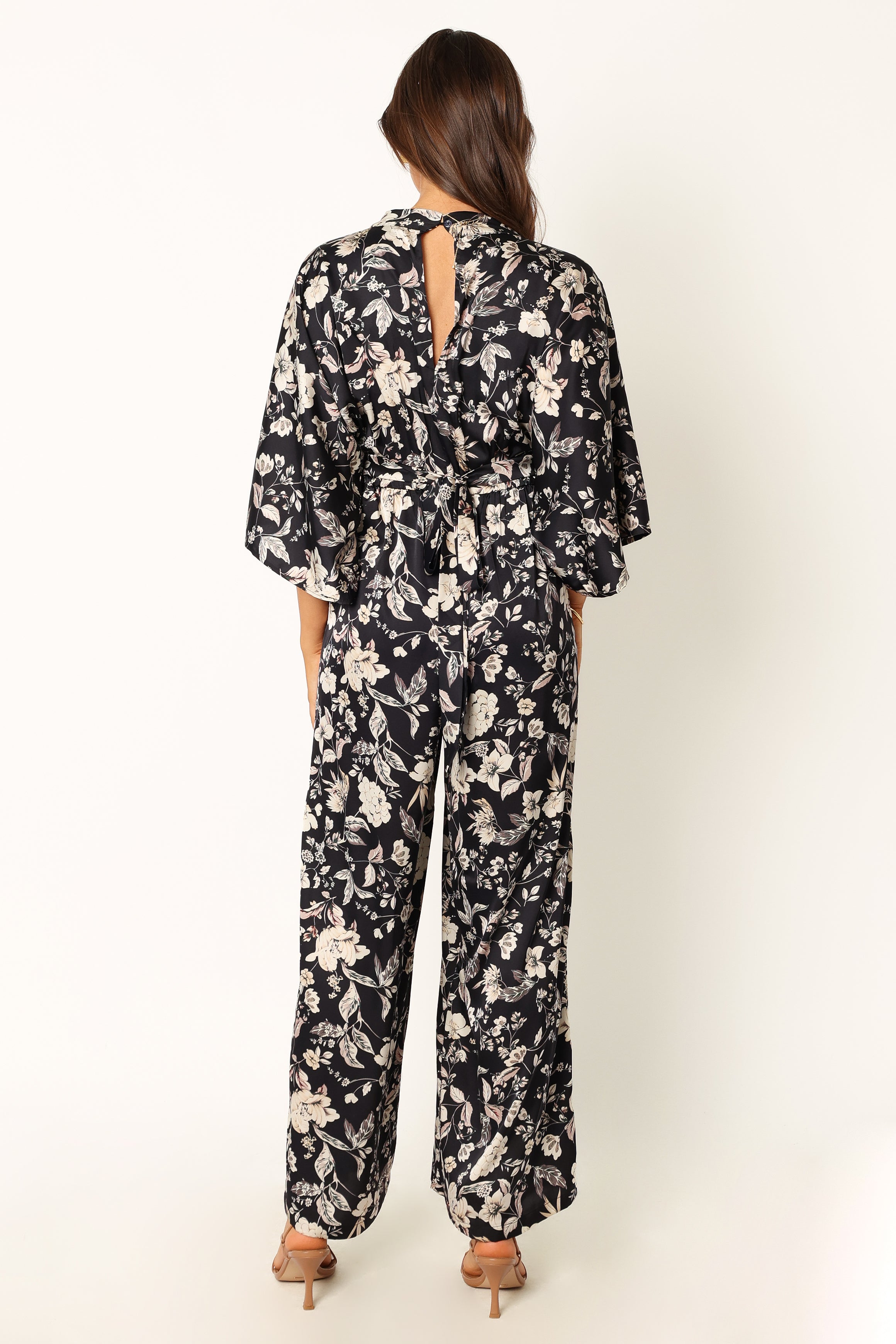 Sasha Jumpsuit - Black Floral-Sunny Prom