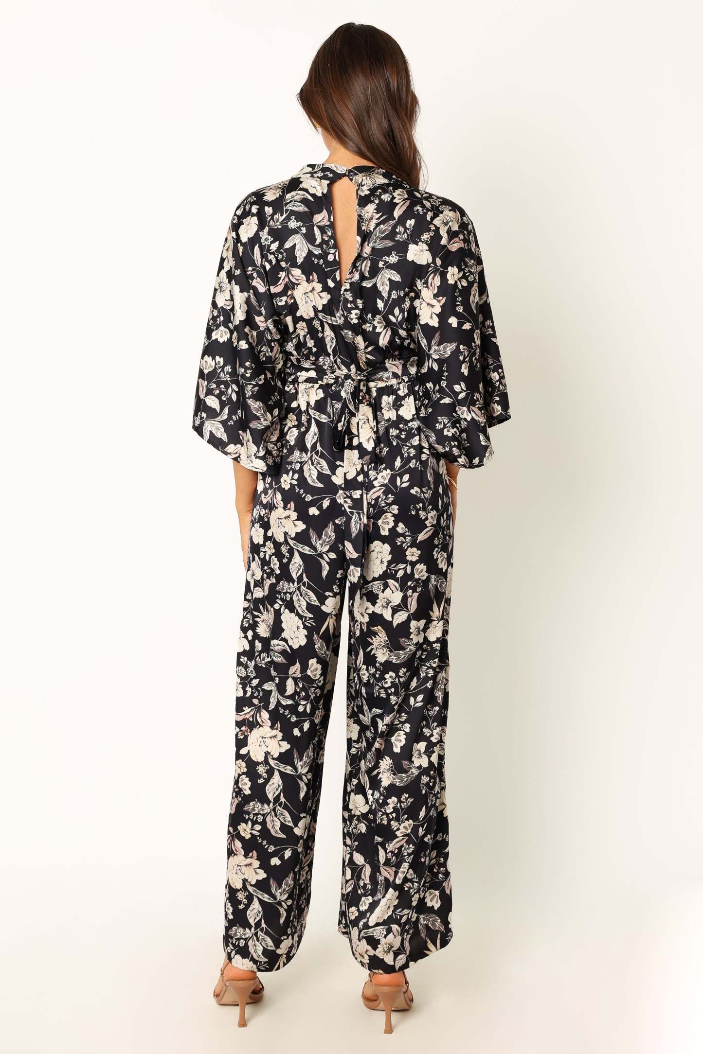 Sasha Jumpsuit - Black Floral-Sunny Prom