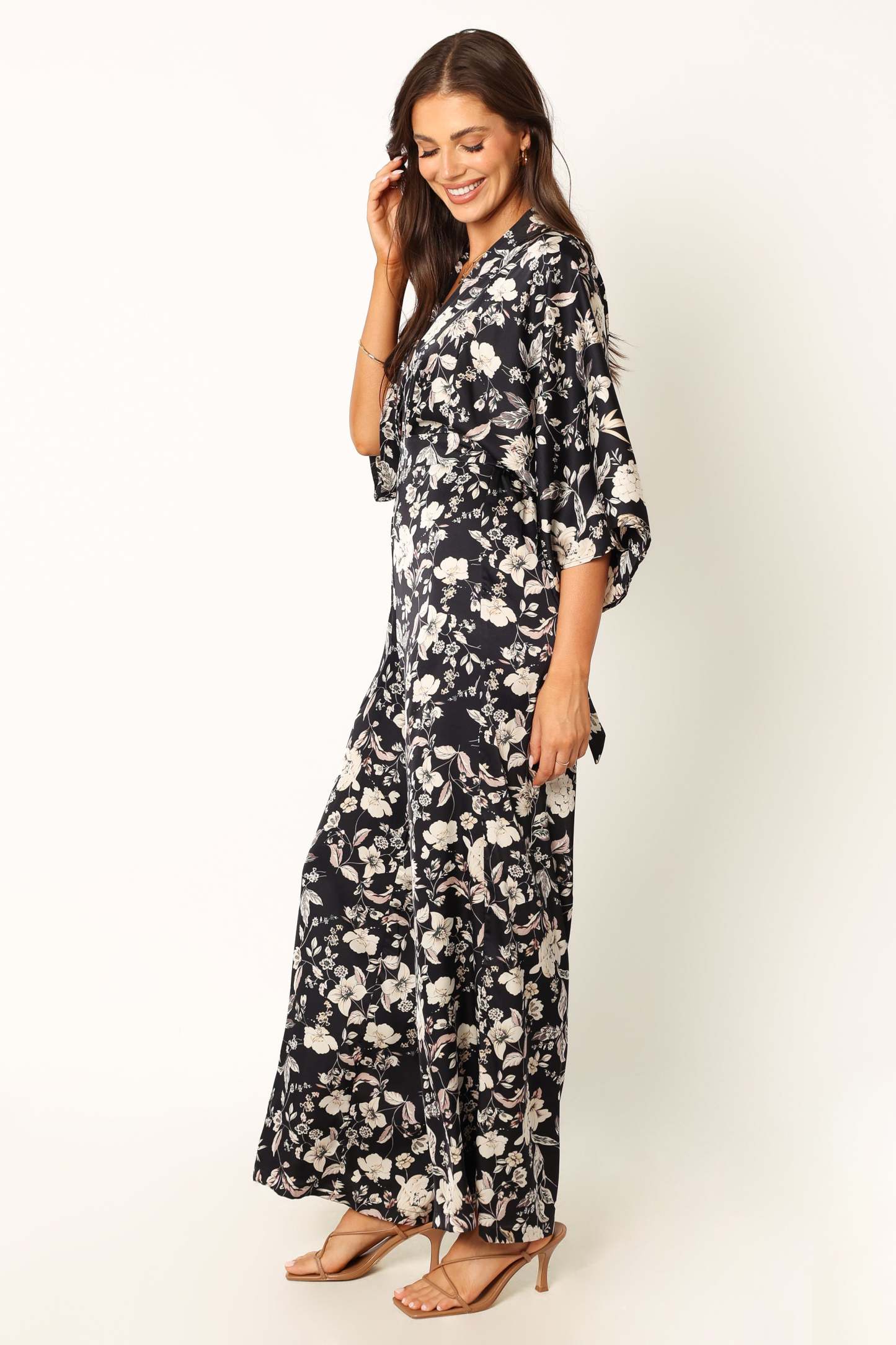 Sasha Jumpsuit - Black Floral-Sunny Prom