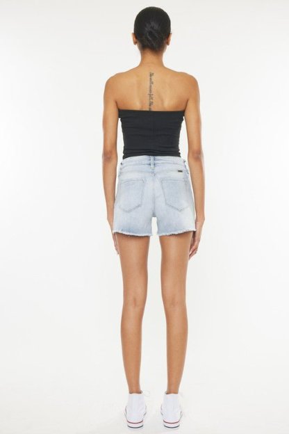 Sammie High Rise Denim Shorts - Medium-Sunny Prom