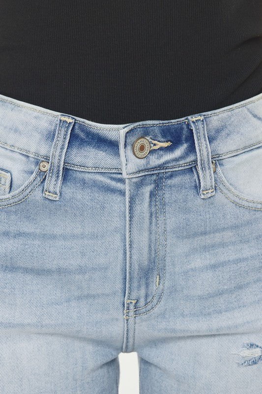 Sammie High Rise Denim Shorts - Medium-Sunny Prom