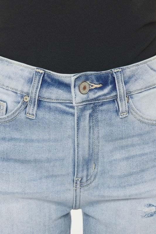 Sammie High Rise Denim Shorts - Medium-Sunny Prom