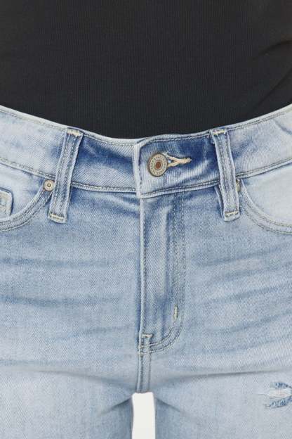 Sammie High Rise Denim Shorts - Medium-Sunny Prom