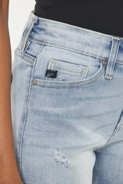 Sammie High Rise Denim Shorts - Medium-Sunny Prom