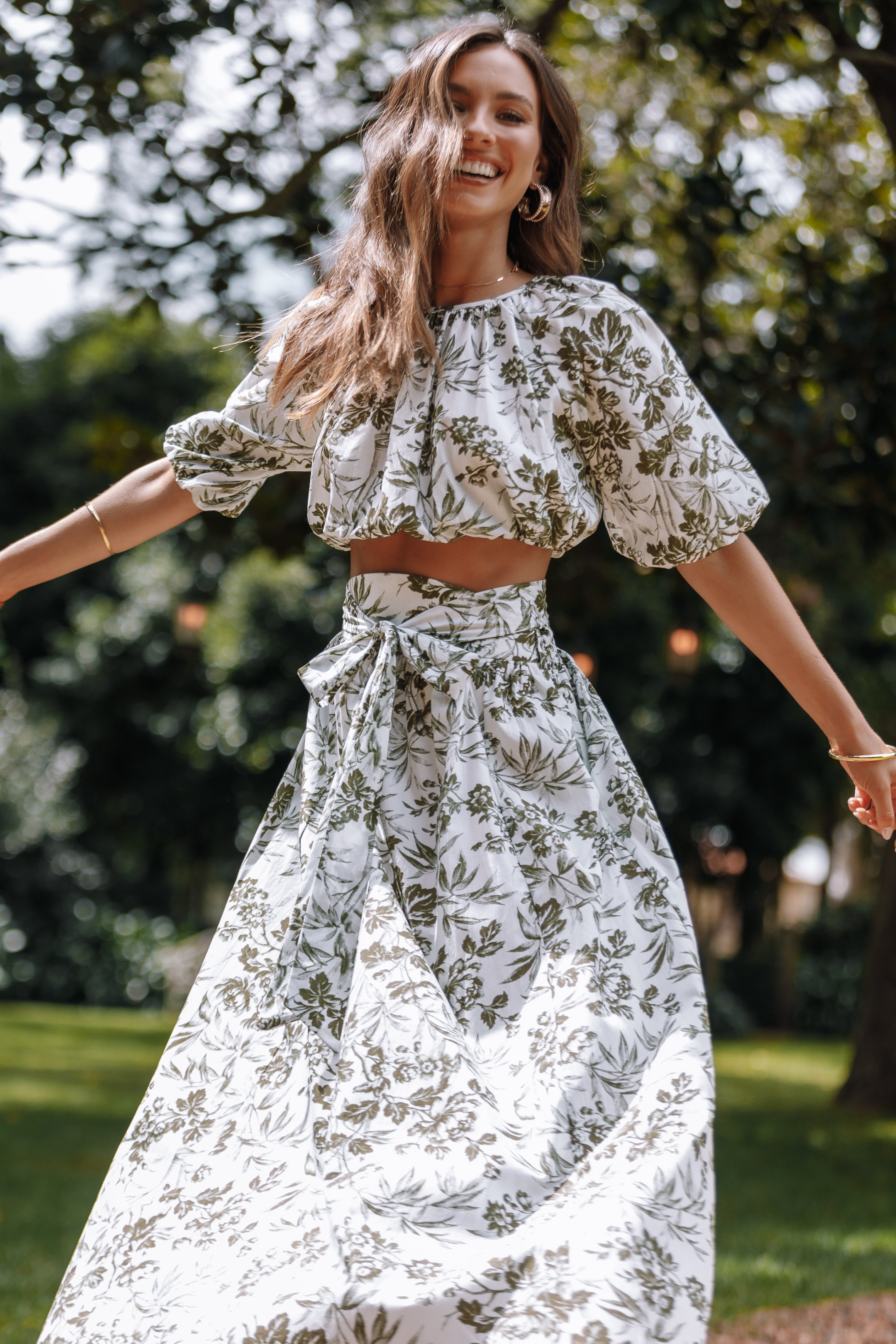 Delilah Set - Green Floral-Sunny Prom