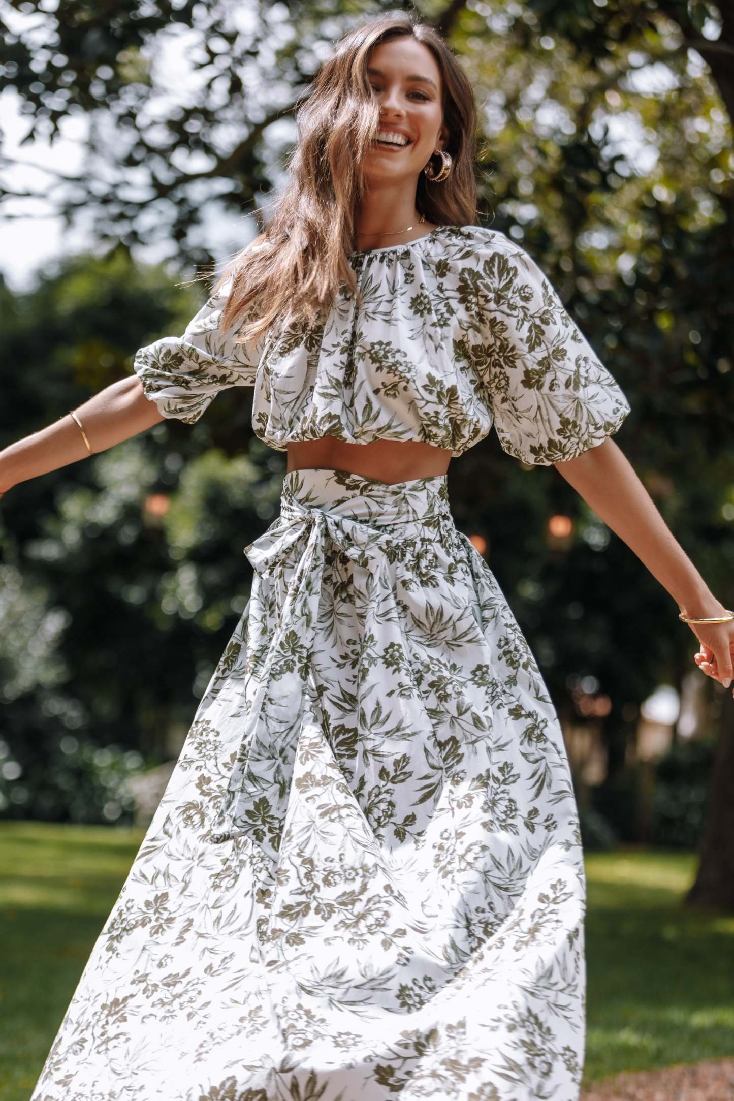 Delilah Set - Green Floral-Sunny Prom