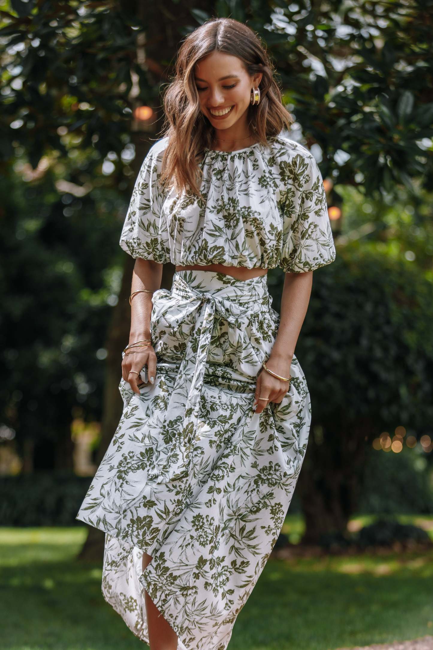 Delilah Set - Green Floral-Sunny Prom