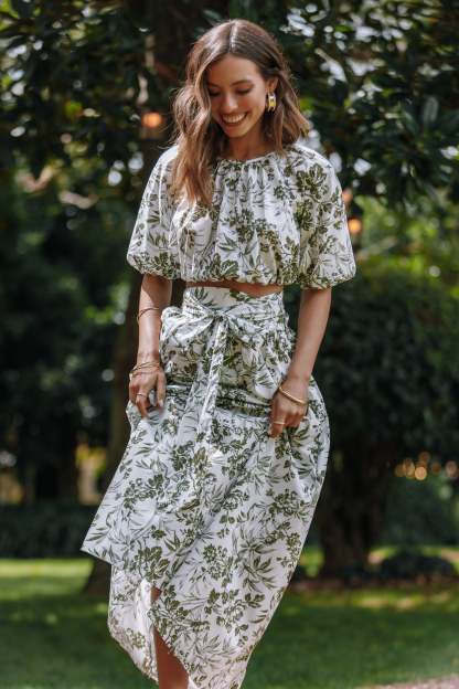 Delilah Set - Green Floral-Sunny Prom