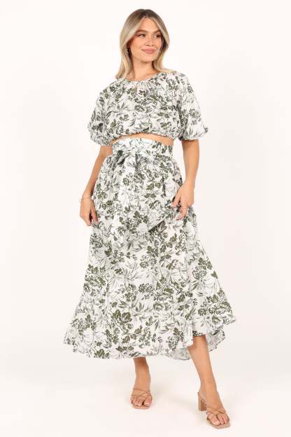 Delilah Set - Green Floral-Sunny Prom