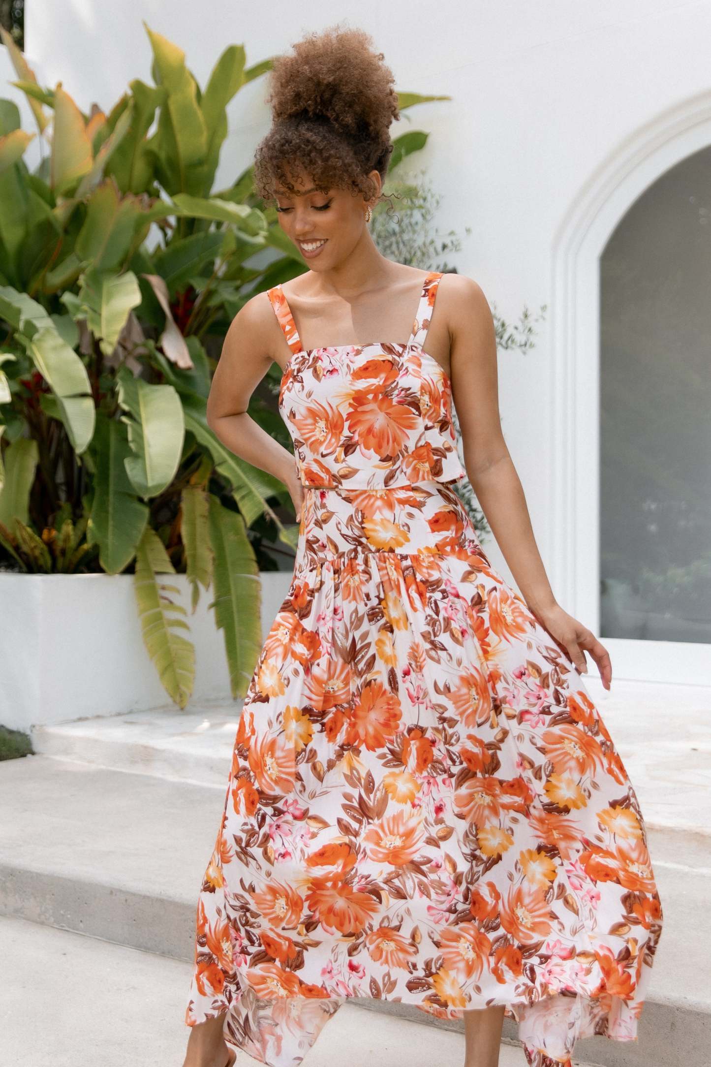 Elena Set - Pink Floral-Sunny Prom