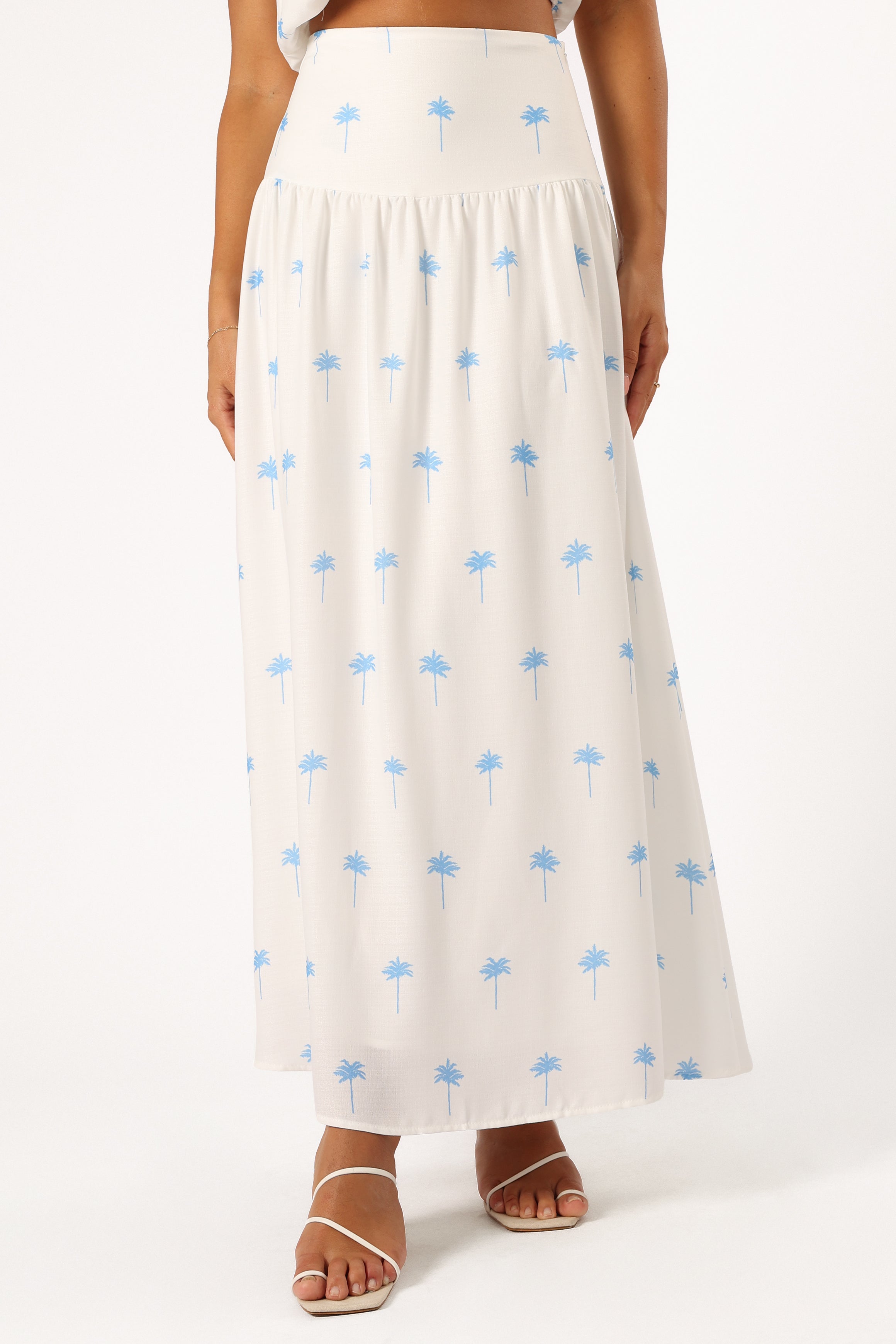 Greer Two Piece Set - White Blue-Sunny Prom