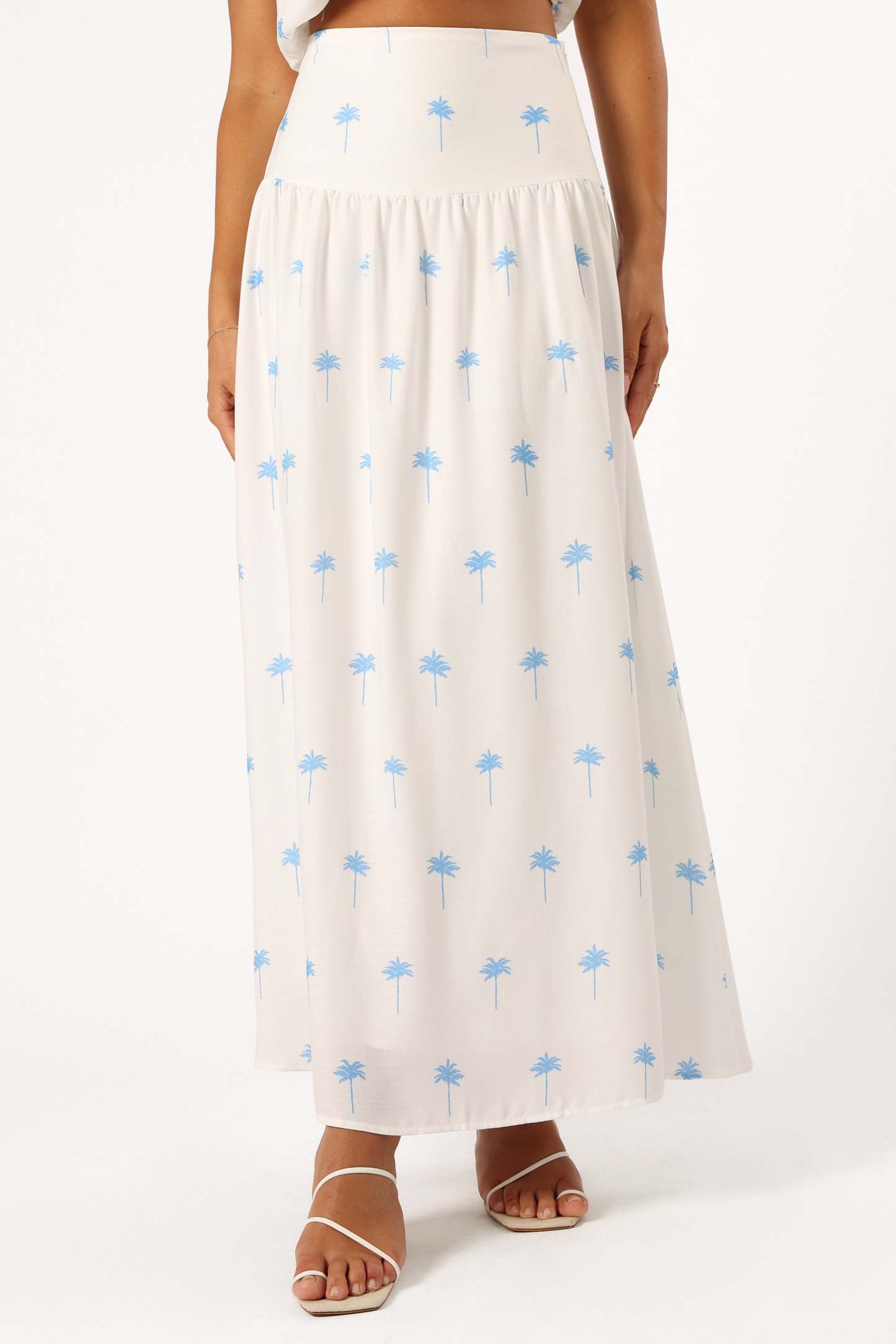 Greer Two Piece Set - White Blue-Sunny Prom