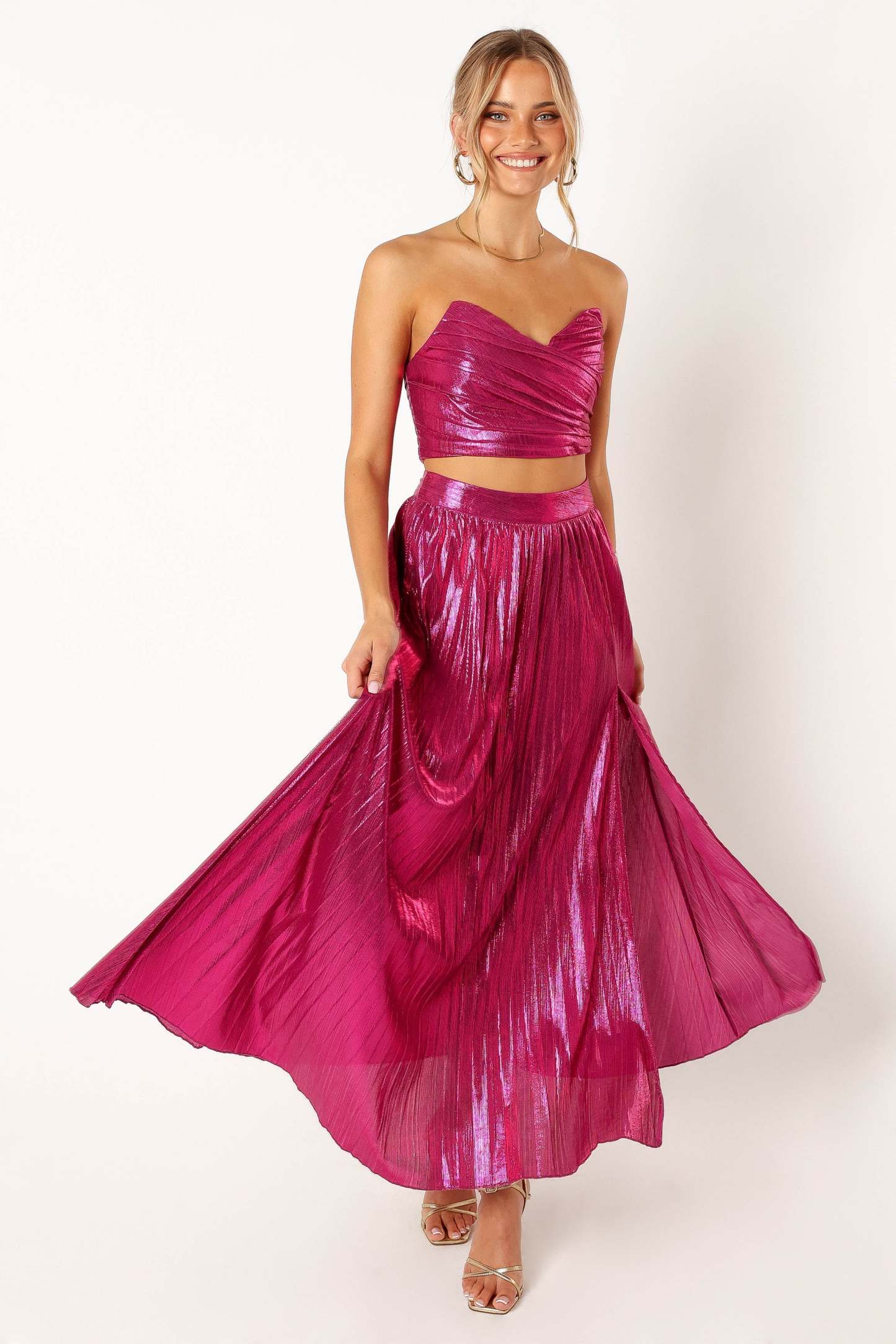 Hana Two Piece Set - Fuchsia-Sunny Prom